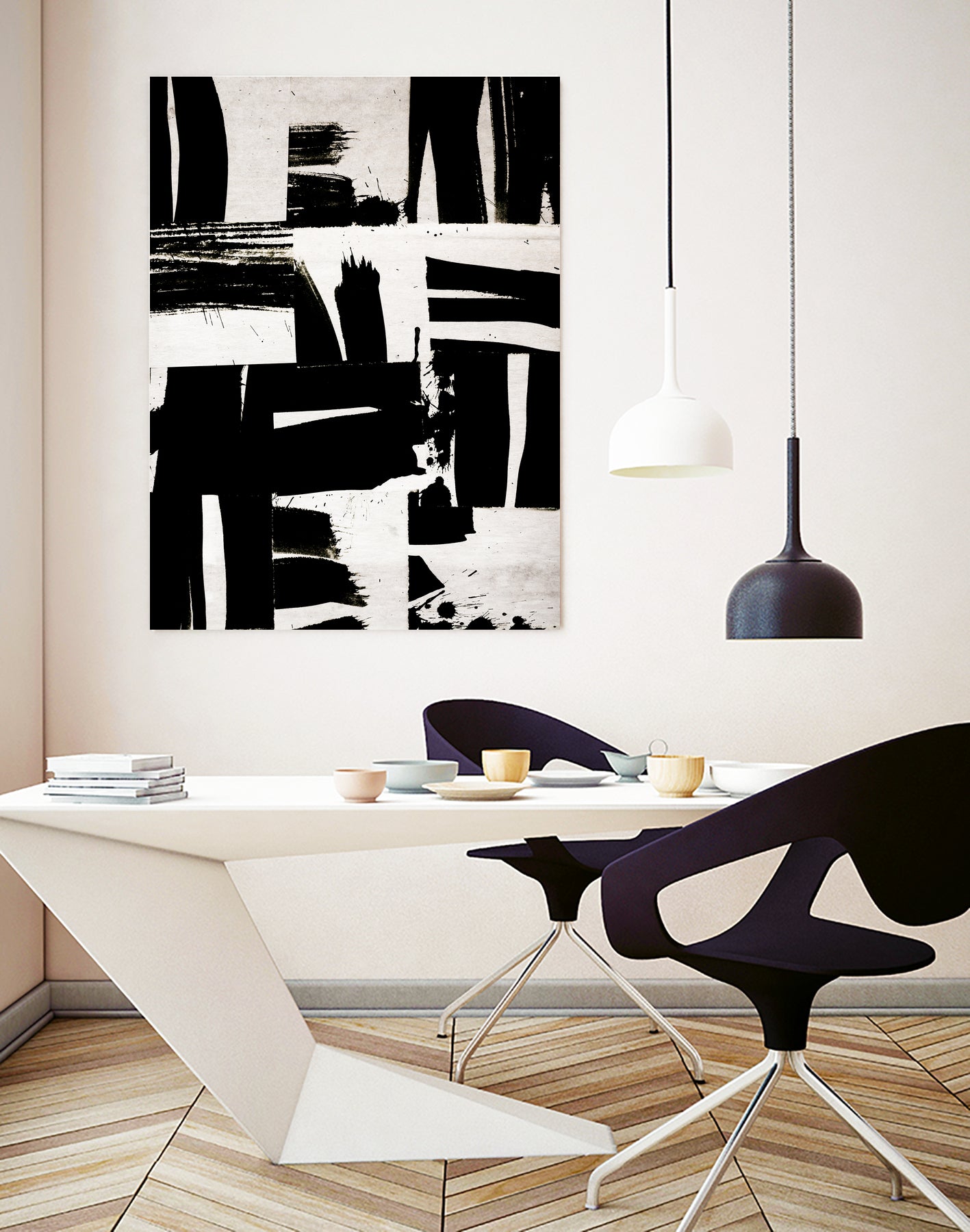 Wabi Sabi Black and White Abstract by Iris Lehnhardt on GIANT ART - collage paintings collage