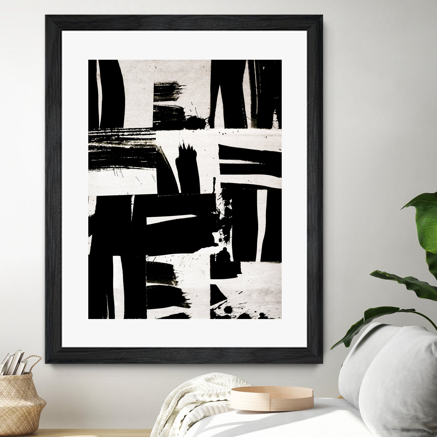 Wabi Sabi Black and White Abstract by Iris Lehnhardt on GIANT ART - collage paintings collage