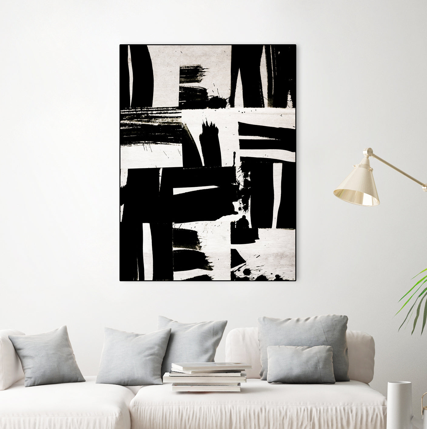 Wabi Sabi Black and White Abstract by Iris Lehnhardt on GIANT ART - collage paintings collage