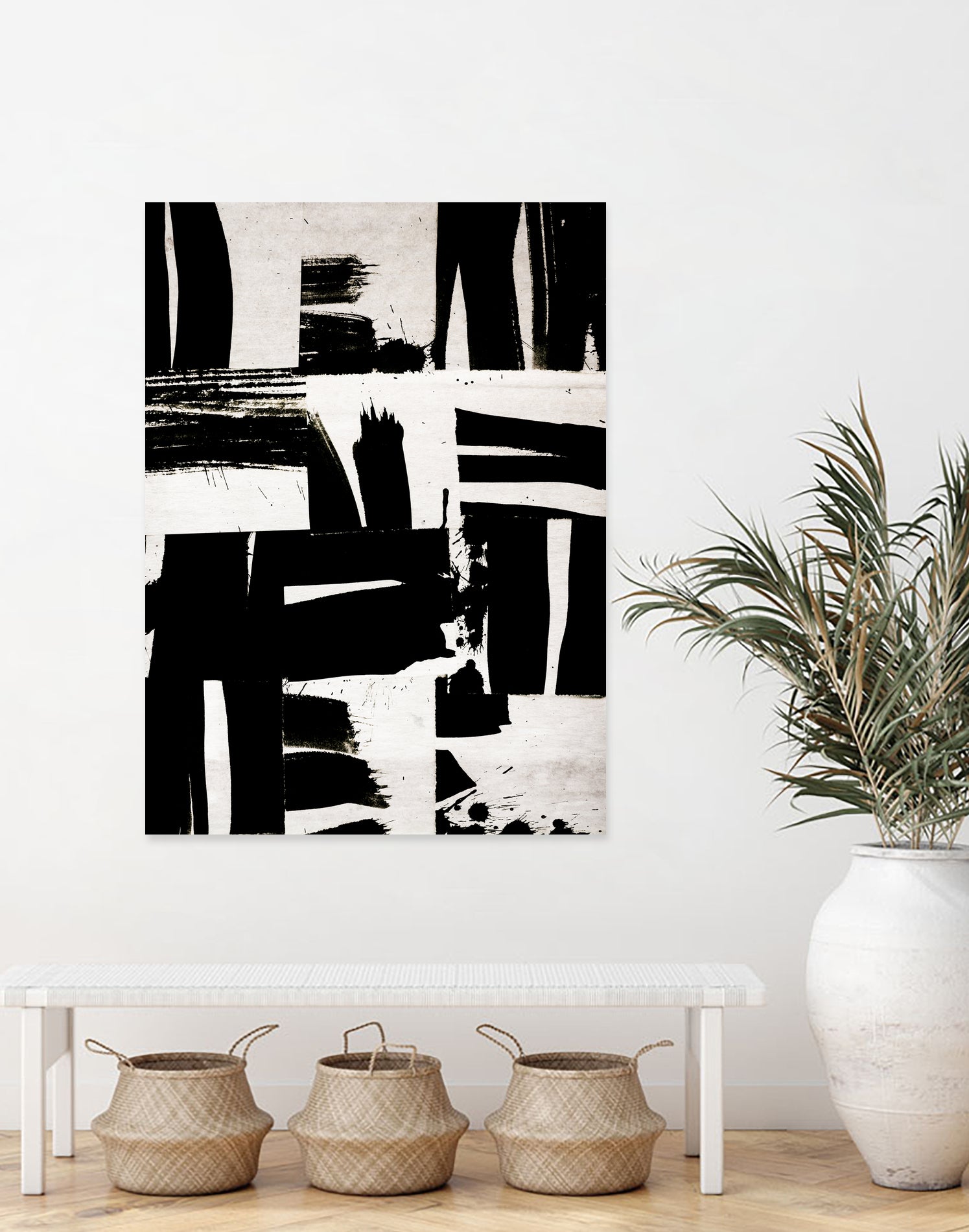 Wabi Sabi Black and White Abstract by Iris Lehnhardt on GIANT ART - collage paintings collage