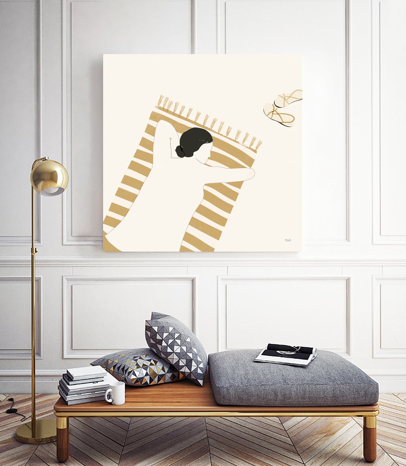 Burning Thoughts by Andi Bell Art on GIANT ART - landscape black and beige