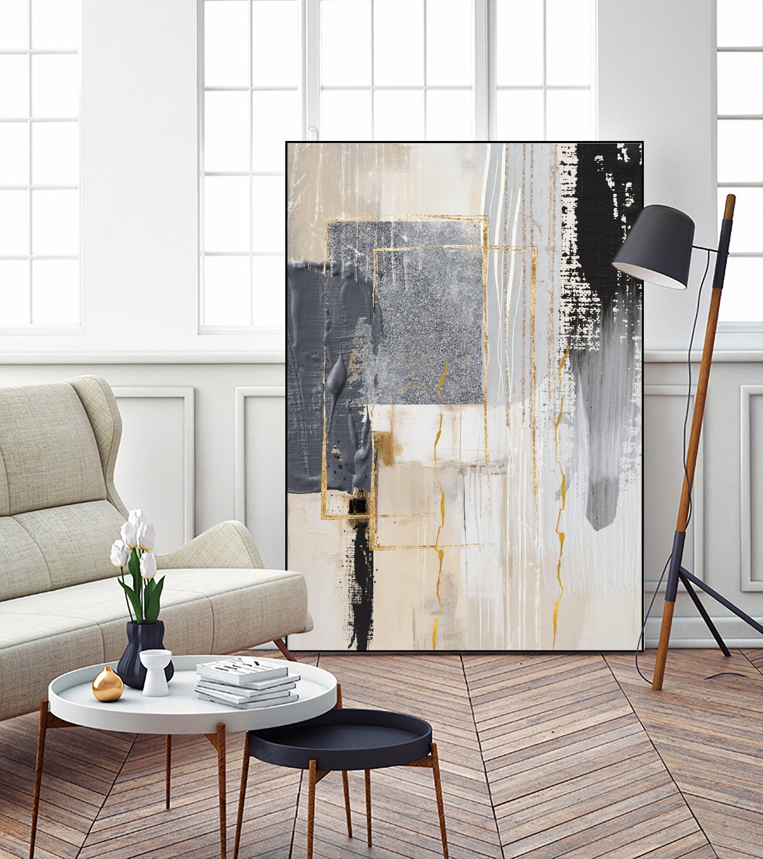 Neutral With Grey 3 by Sally on GIANT ART - illustration sally ann moss