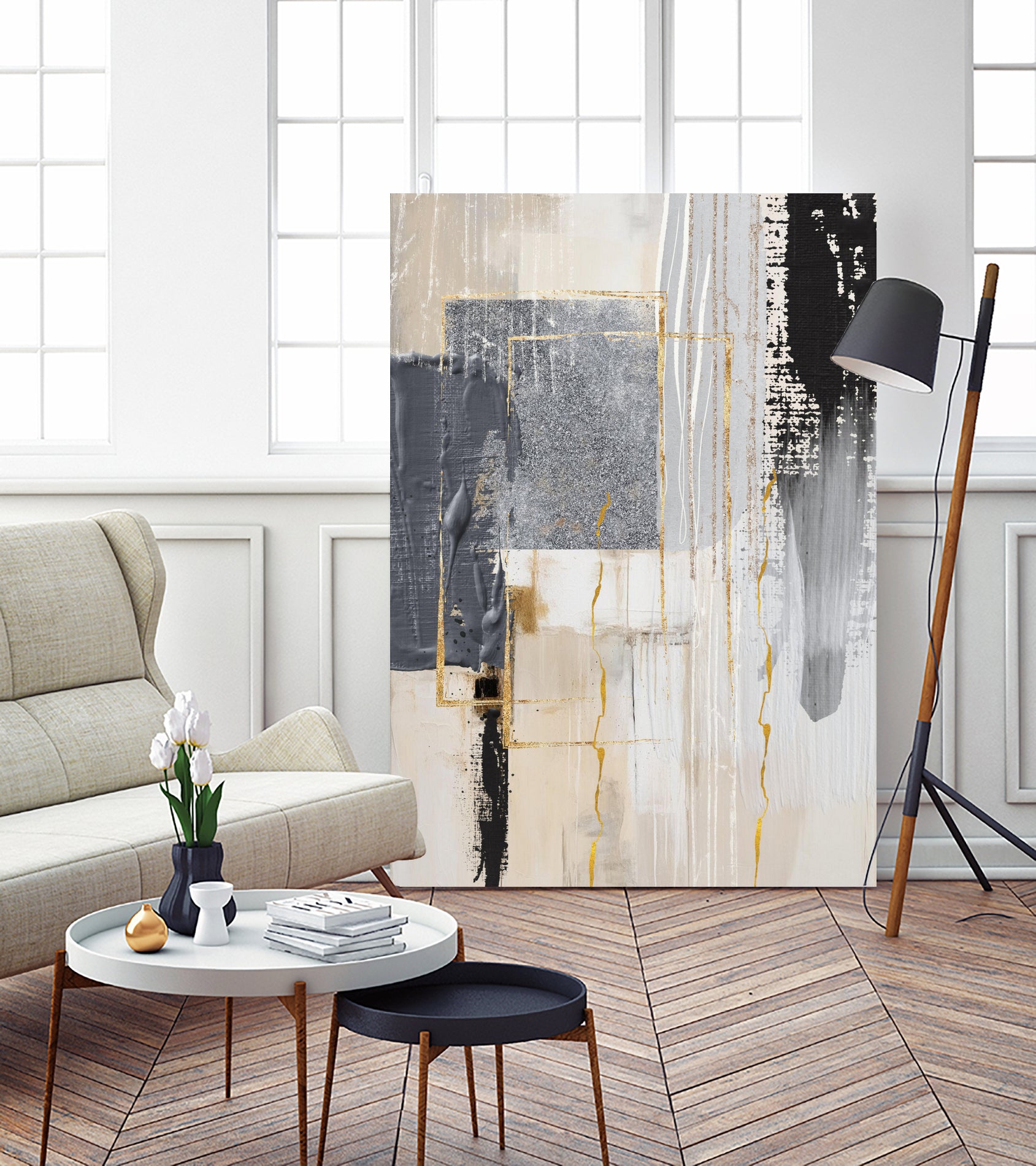 Neutral With Grey 3 by Sally on GIANT ART - illustration sally ann moss