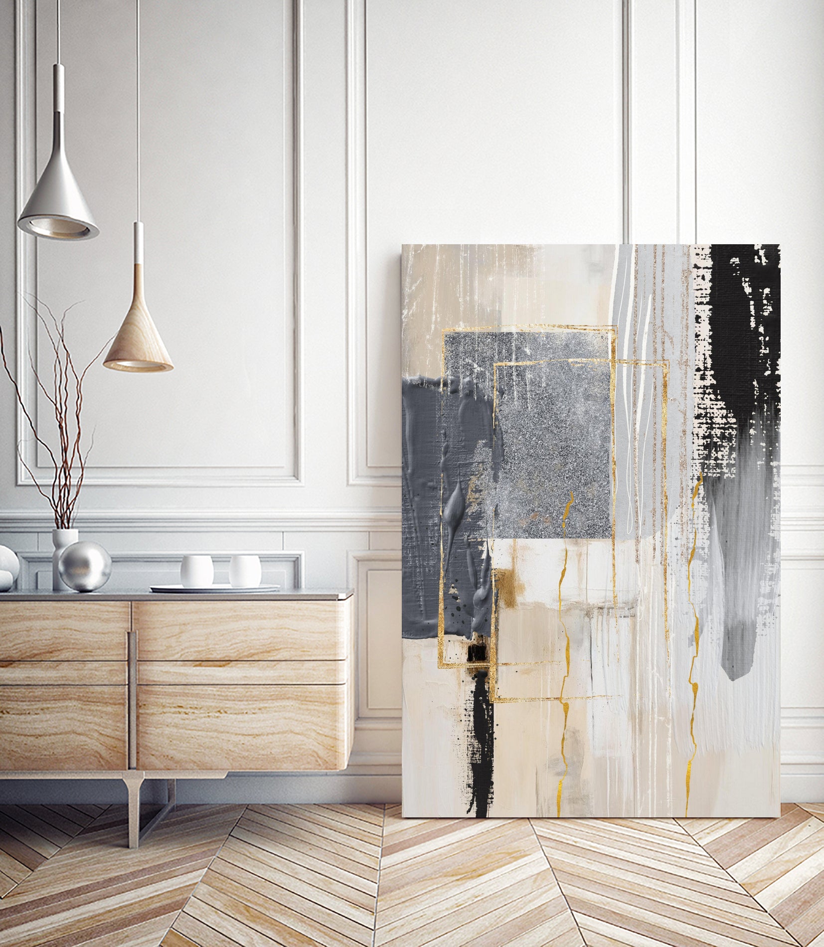 Neutral With Grey 3 by Sally on GIANT ART - illustration sally ann moss