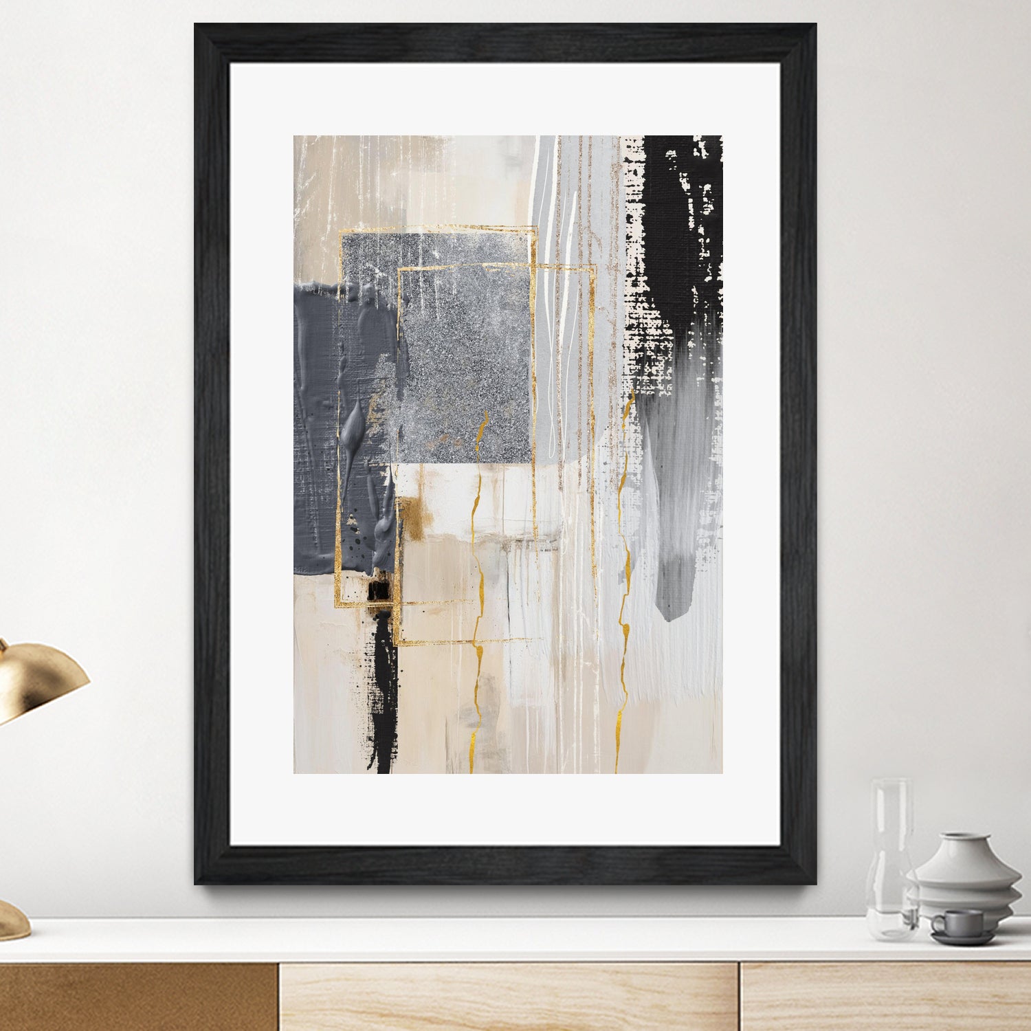 Neutral With Grey 3 by Sally on GIANT ART - illustration sally ann moss