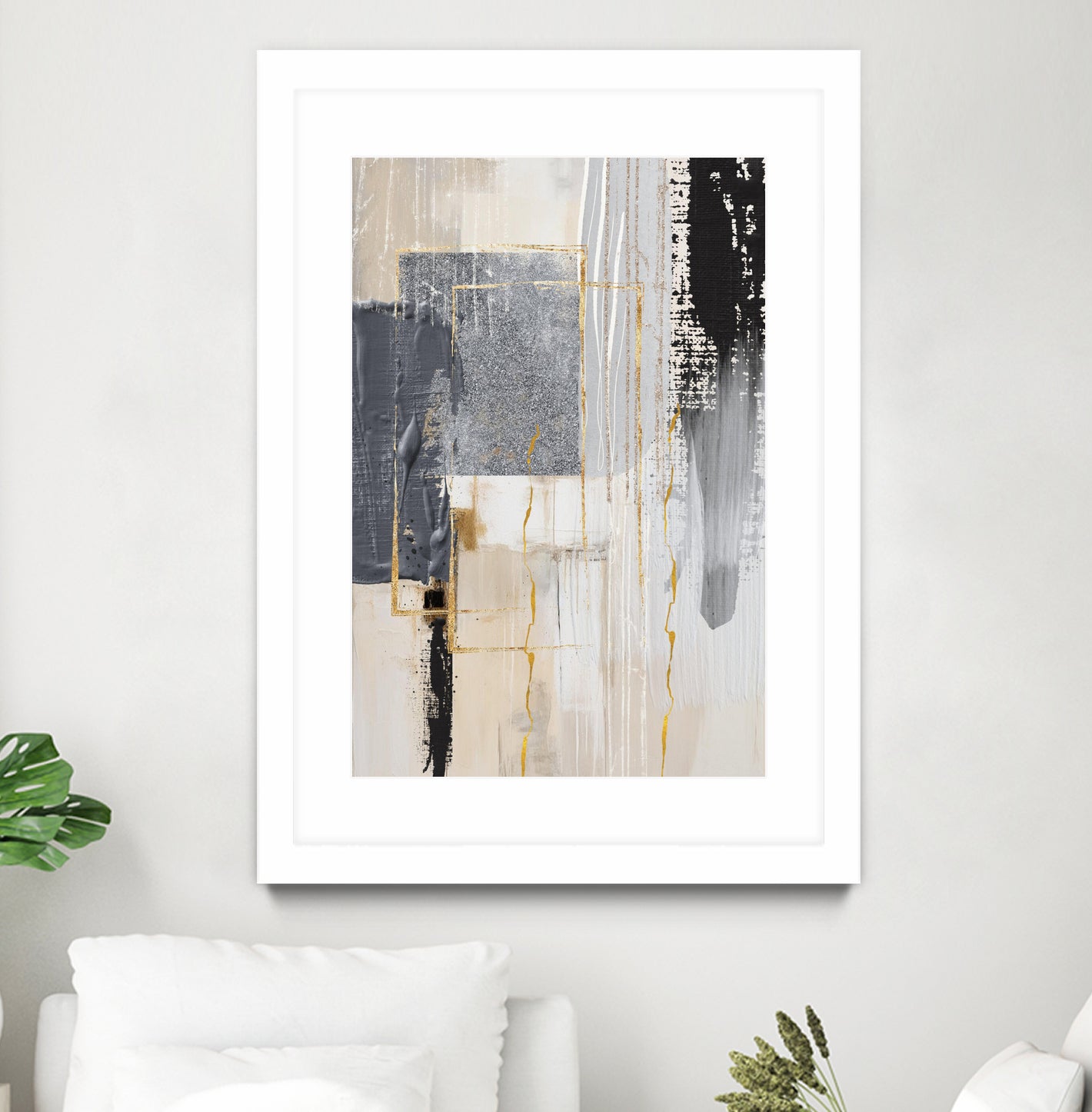 Neutral With Grey 3 by Sally on GIANT ART - illustration sally ann moss