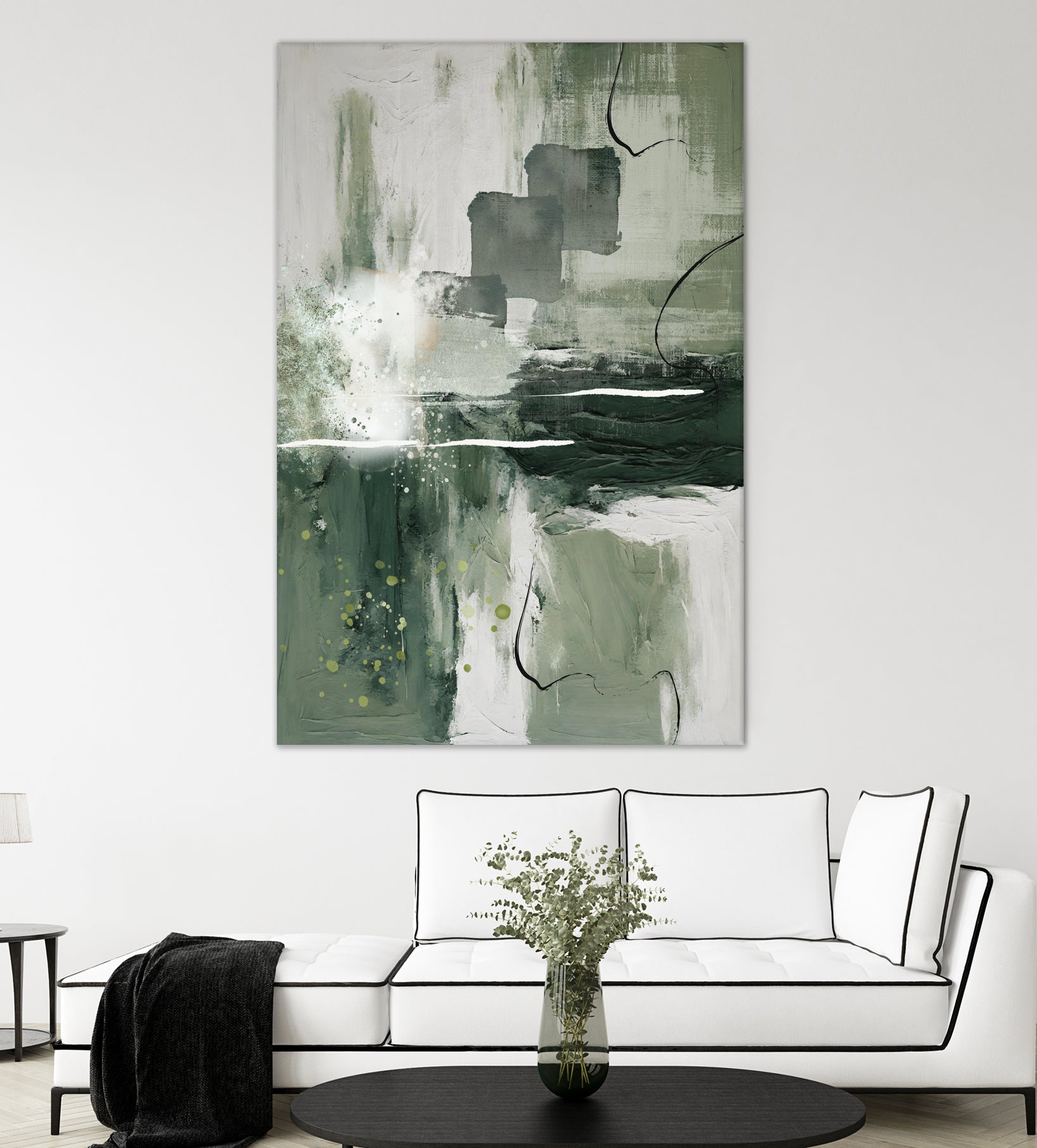 Canvas Greens 1 by Sally on GIANT ART - ann moss