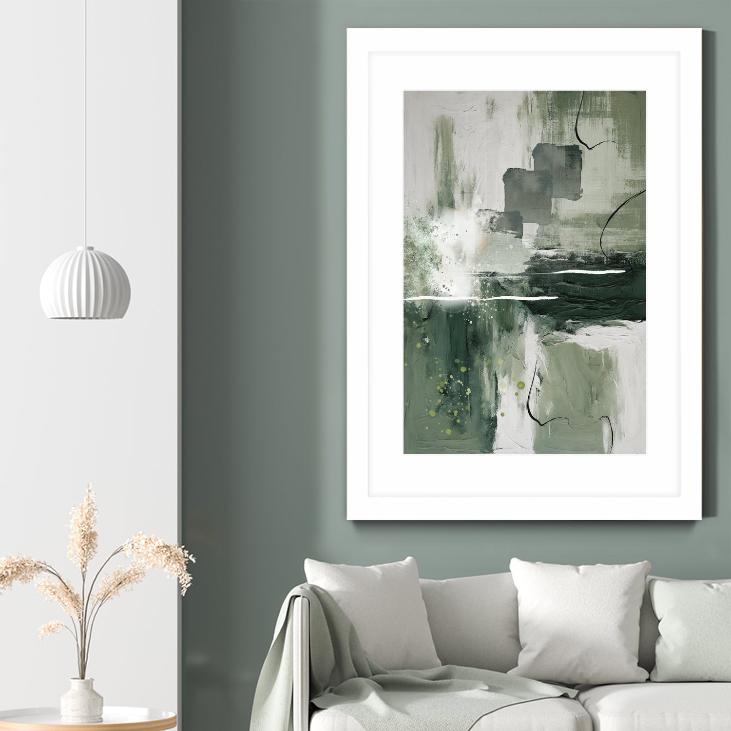 Canvas Greens 1 by Sally on GIANT ART - ann moss