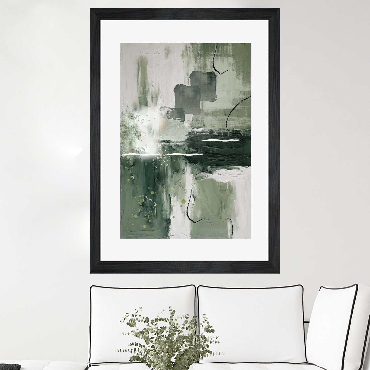 Canvas Greens 1 by Sally on GIANT ART - ann moss