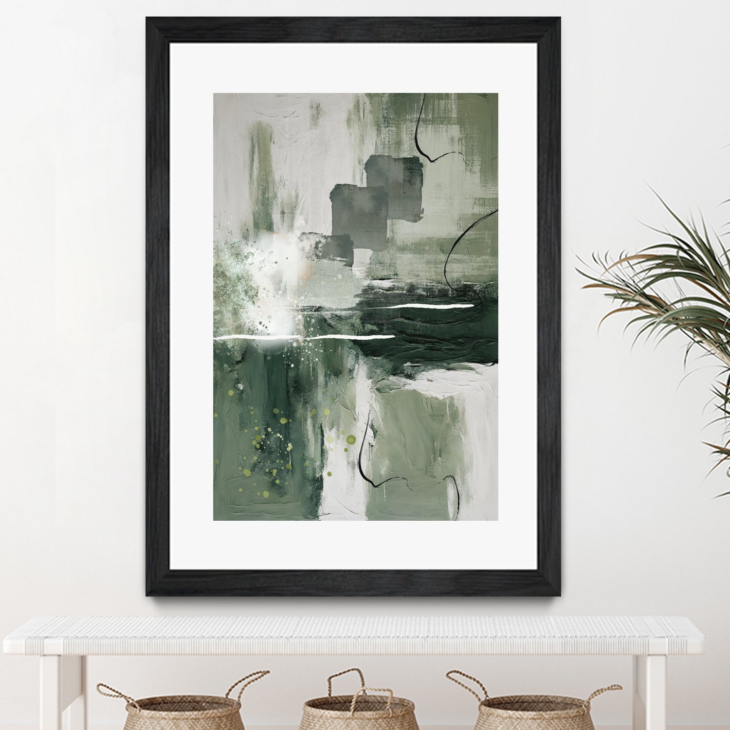 Canvas Greens 1 by Sally on GIANT ART - ann moss