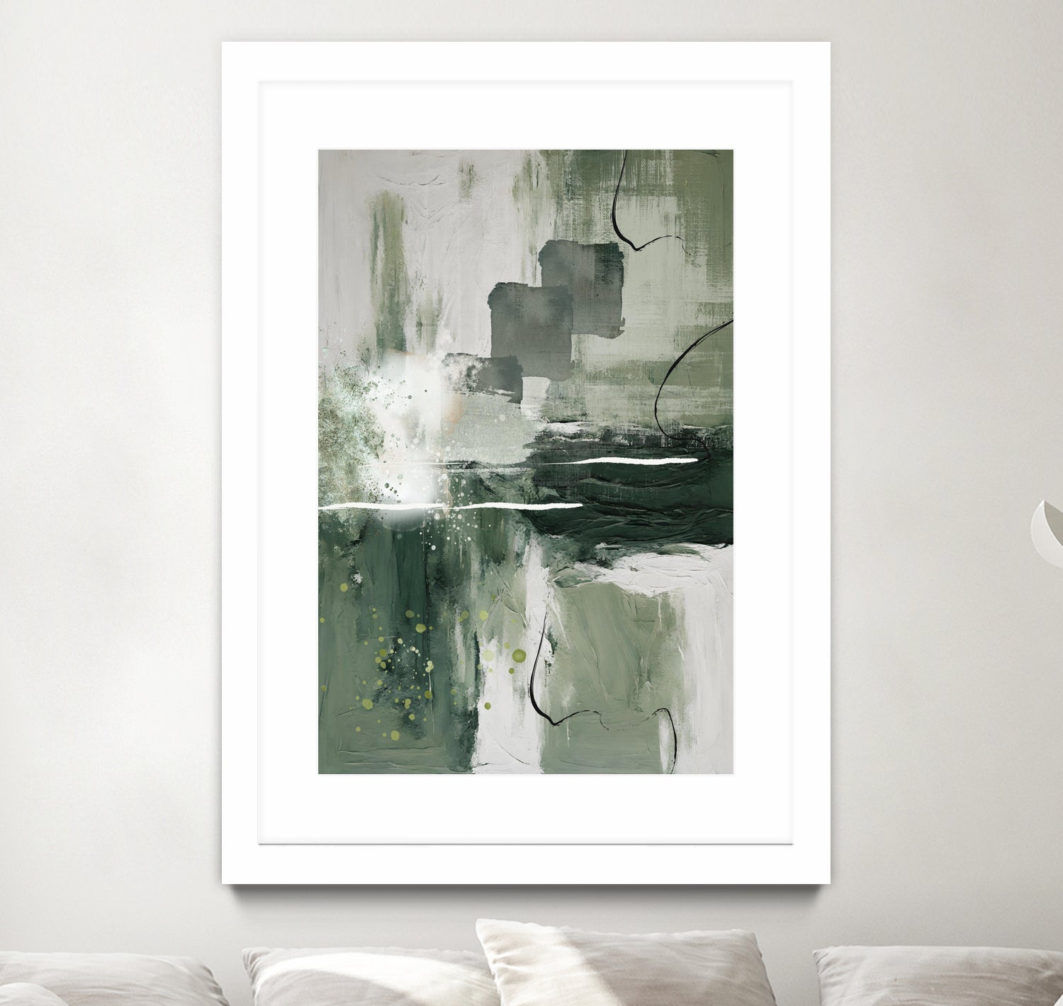 Canvas Greens 1 by Sally on GIANT ART - ann moss