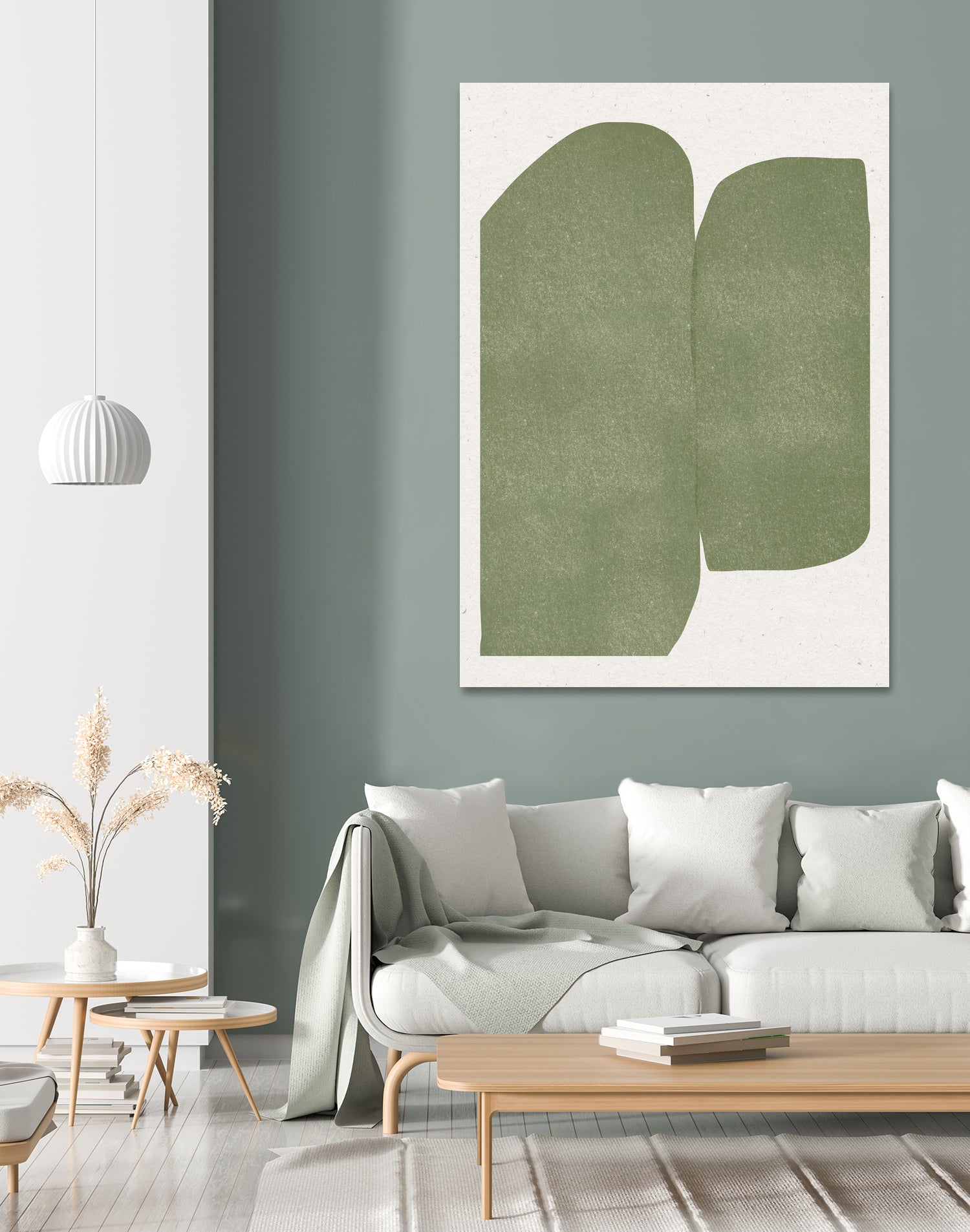 Green Paper Cut Modern by THE MIUUS STUDIO on GIANT ART - watercolor abstract