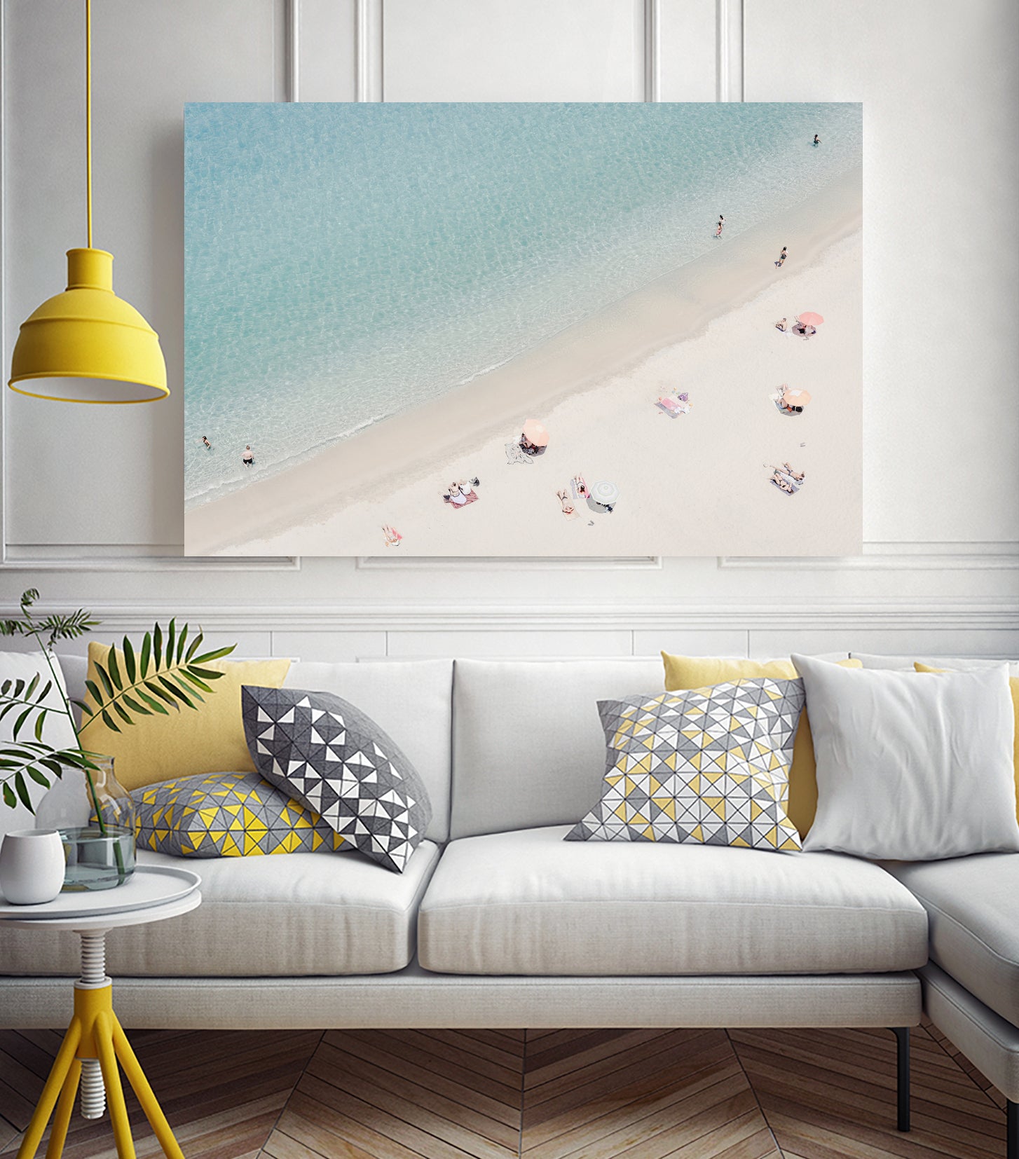 Aerial beach view by Photolovers on GIANT ART - landscape sunbathing