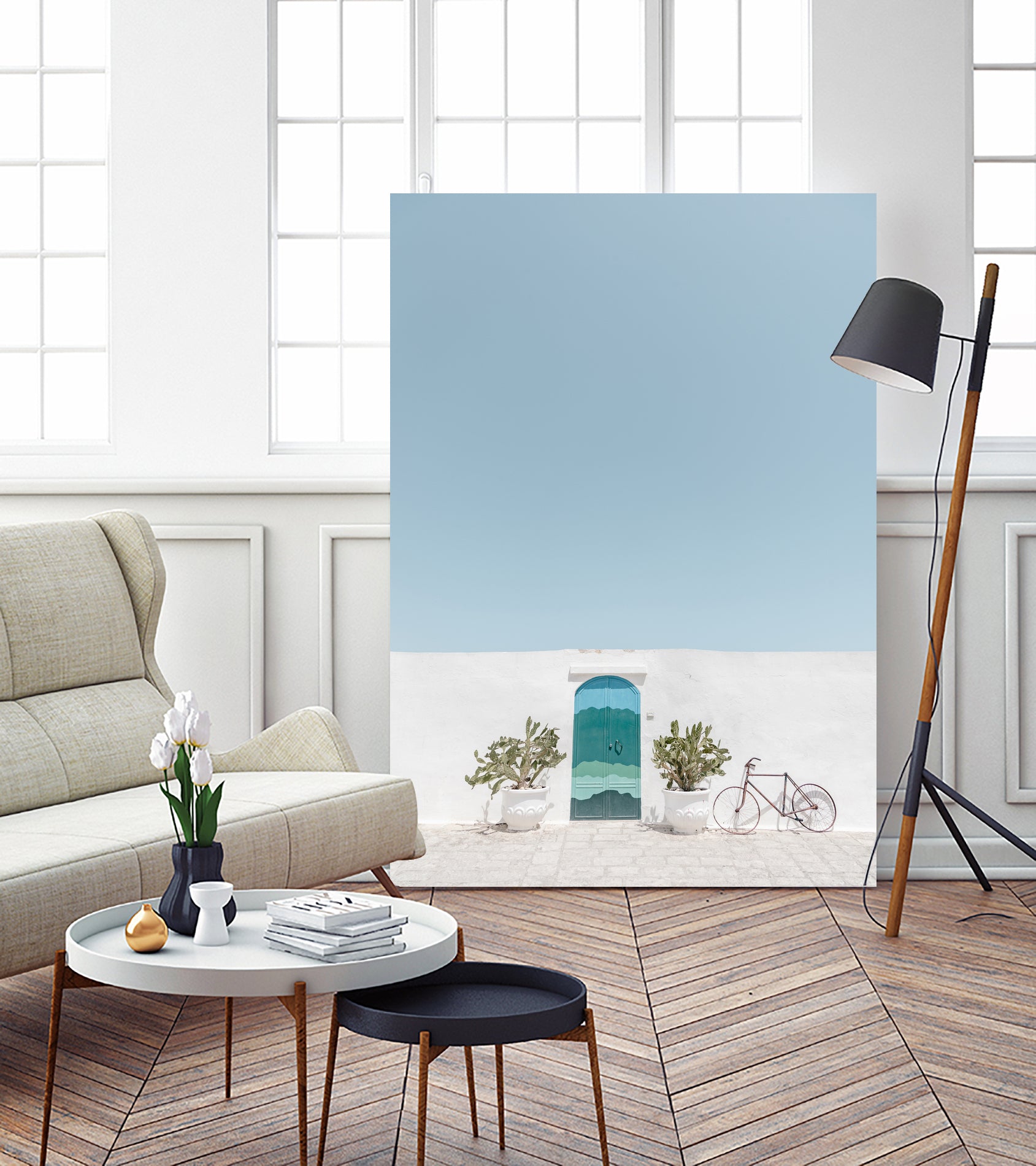 Ostuni blue door by Photolovers on GIANT ART - photography sky