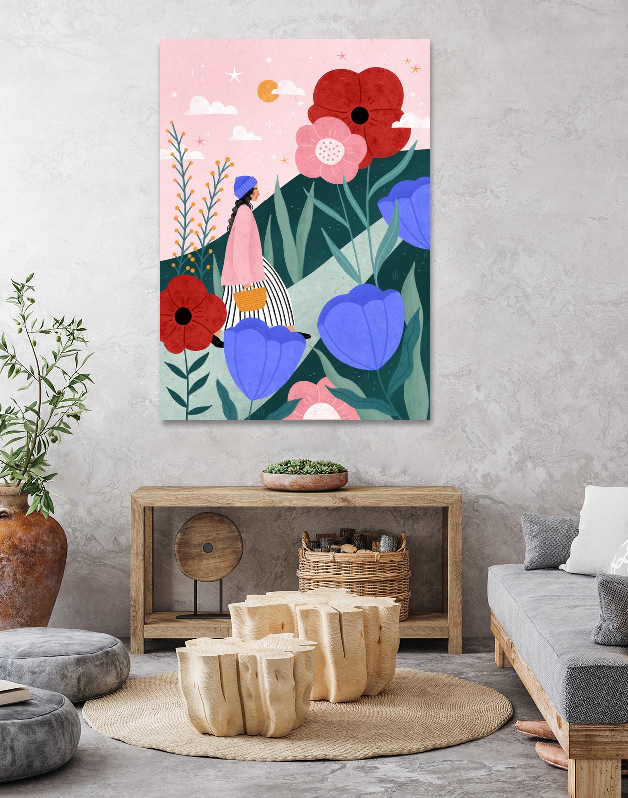 Flower Walk by Bea Muller on GIANT ART - nature and landscapes painting