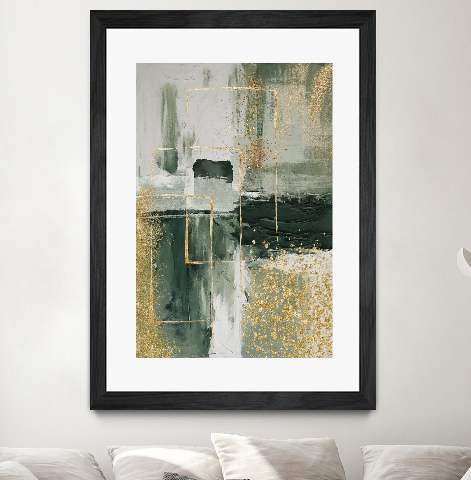 Green and Gold Moment 3 by Sally on GIANT ART - illustration sally ann moss