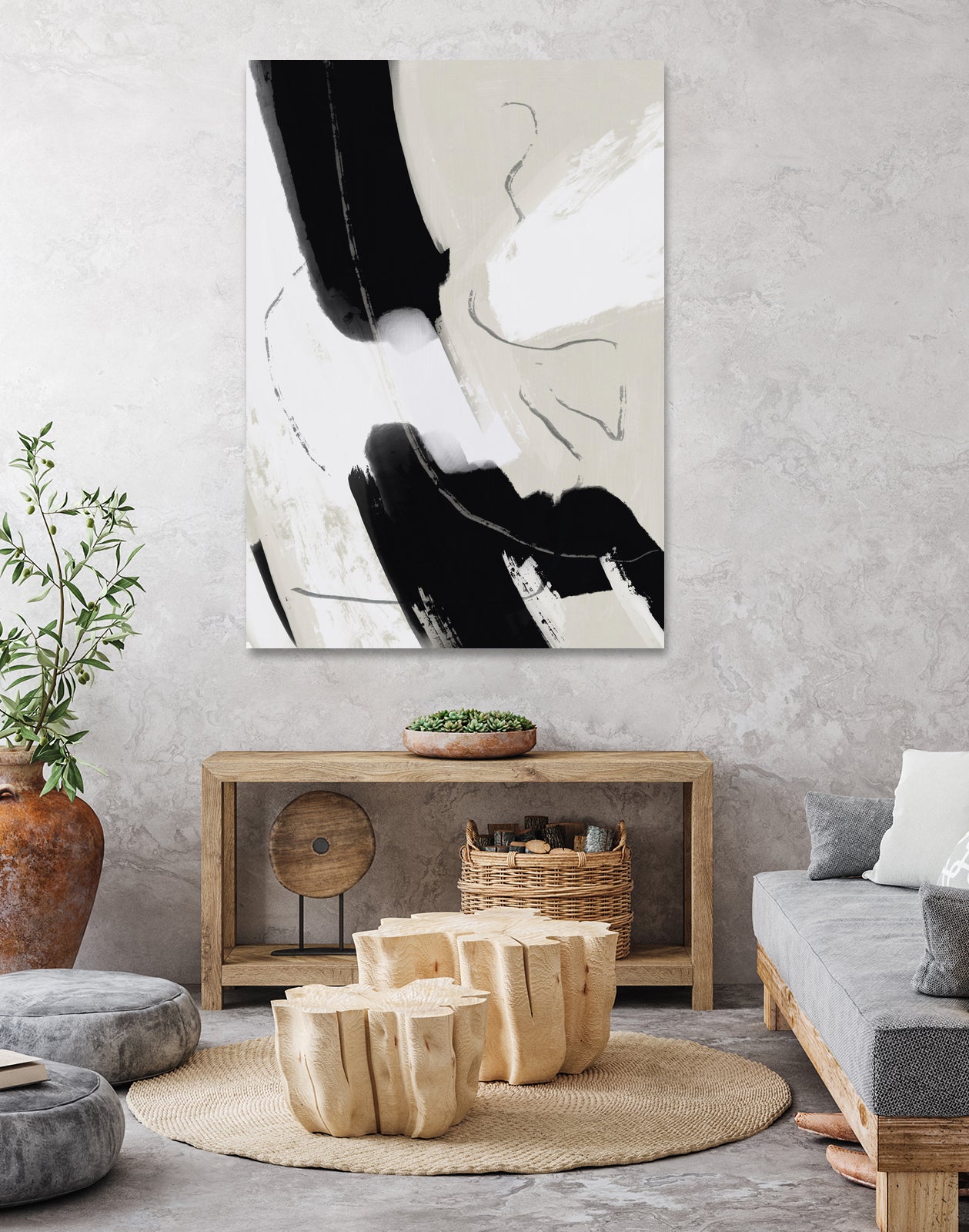 Paint abstract black and white by Little on GIANT ART - dean