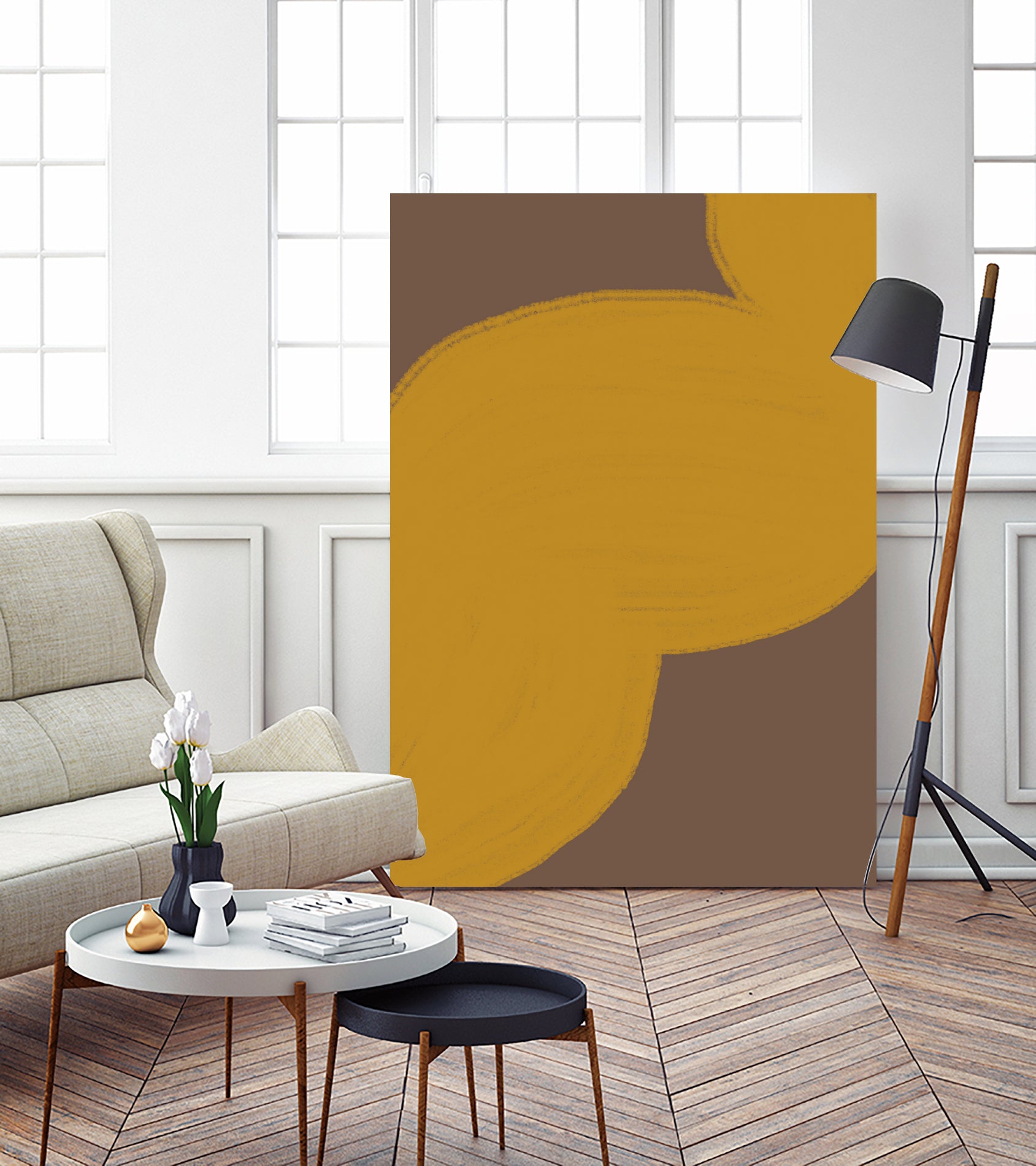 Brown Mustard Artwork by THE on GIANT ART - illustration yellow