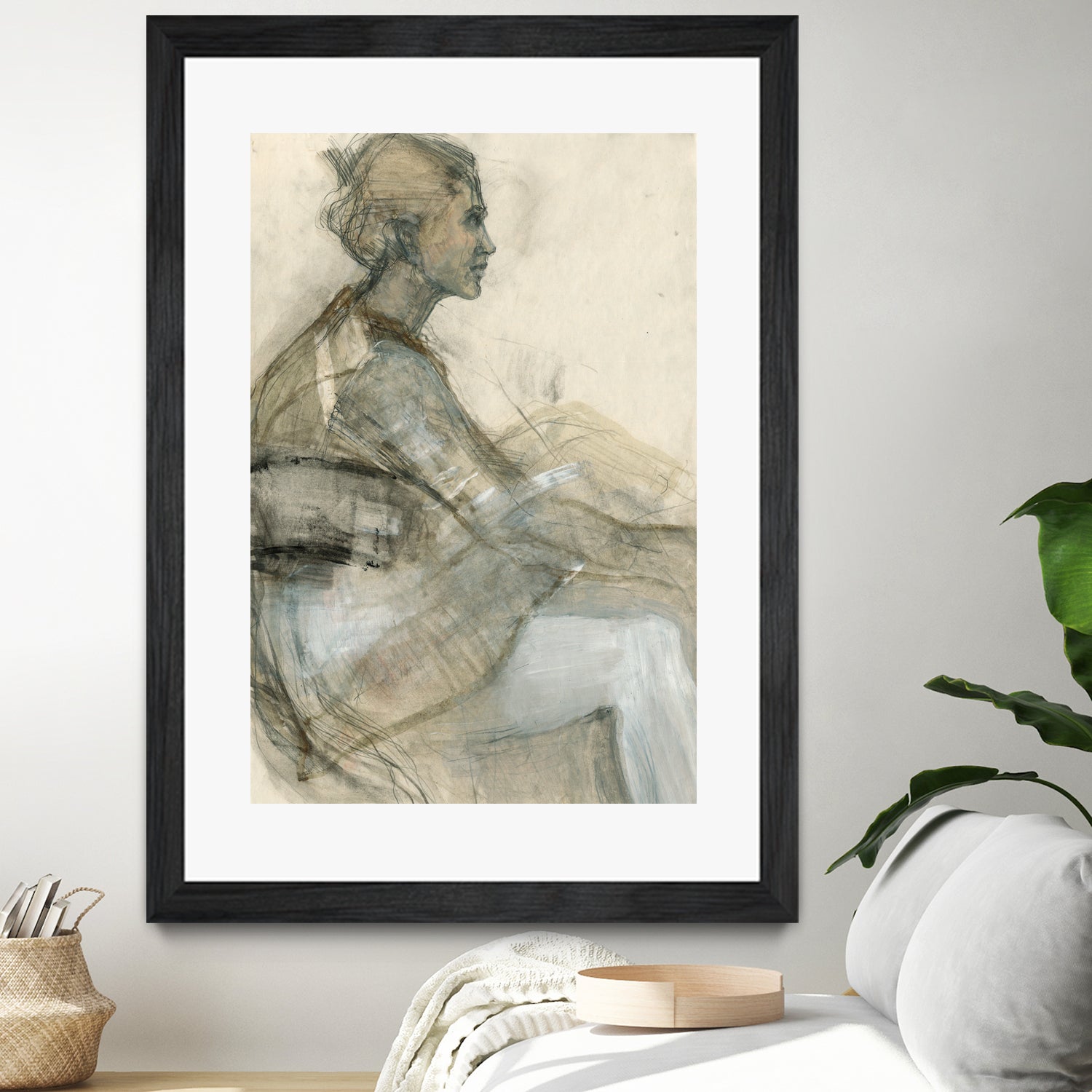 Sketch of a Woman Figure by Ute Rathmann on GIANT ART - portrait drawing figurative portrait drawing