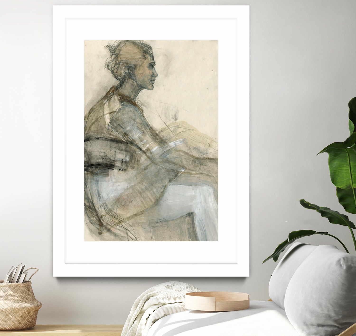 Sketch of a Woman Figure by Ute Rathmann on GIANT ART - portrait drawing figurative portrait drawing