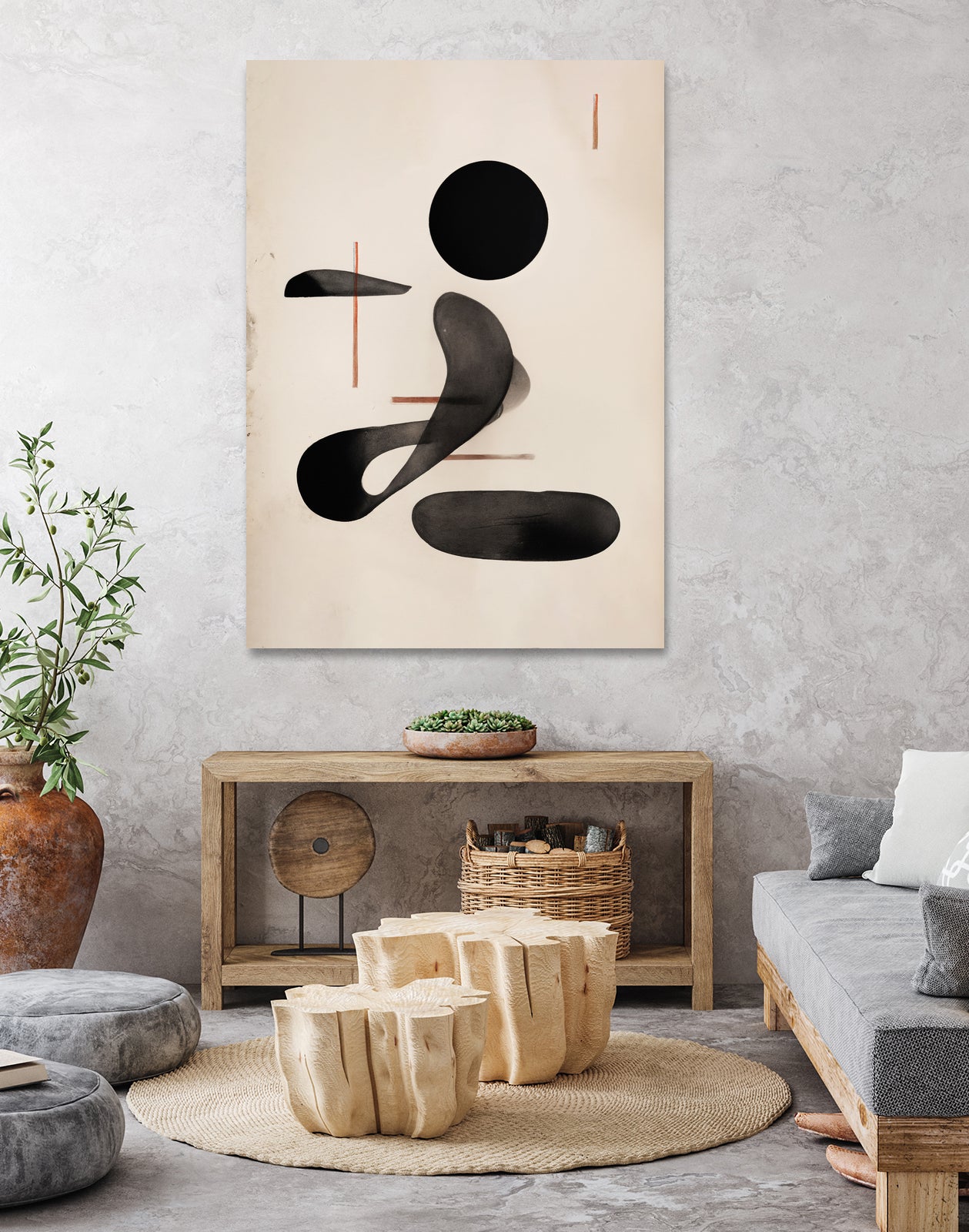 Japandi Modern Objects by THE MIUUS STUDIO on GIANT ART - illustration