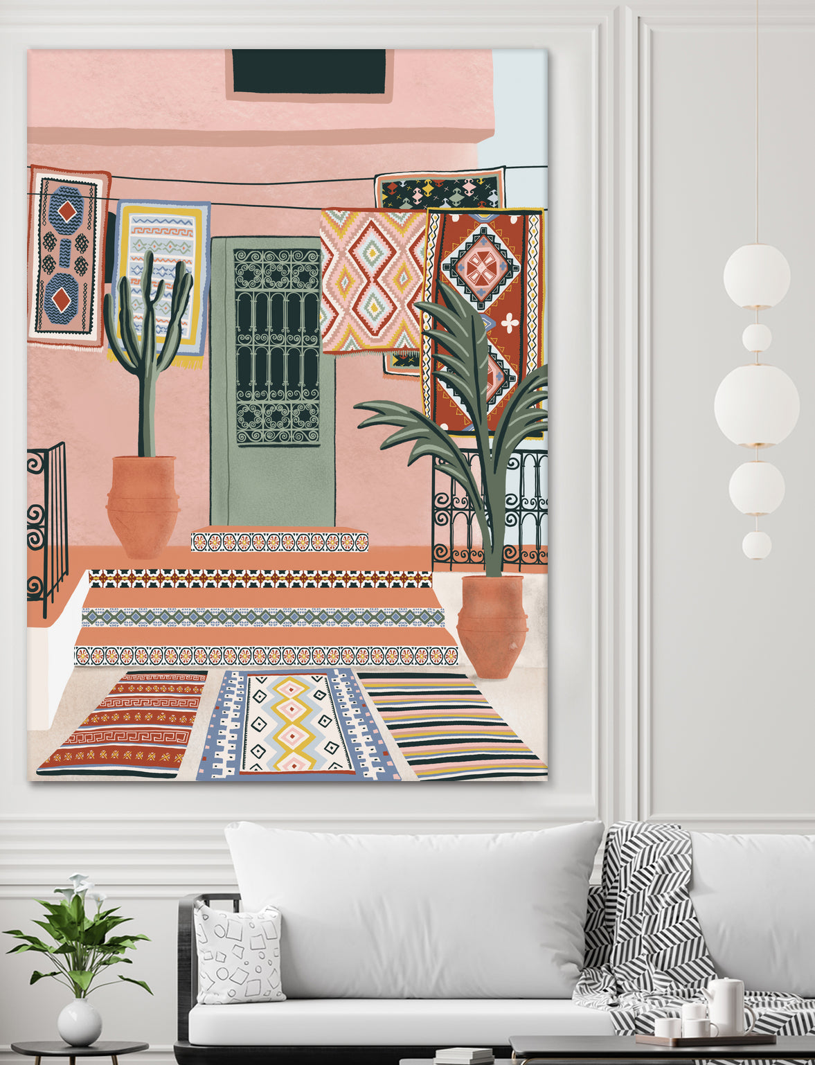 Moroccan Terrace by Ceyda on GIANT ART - illustration houseplant