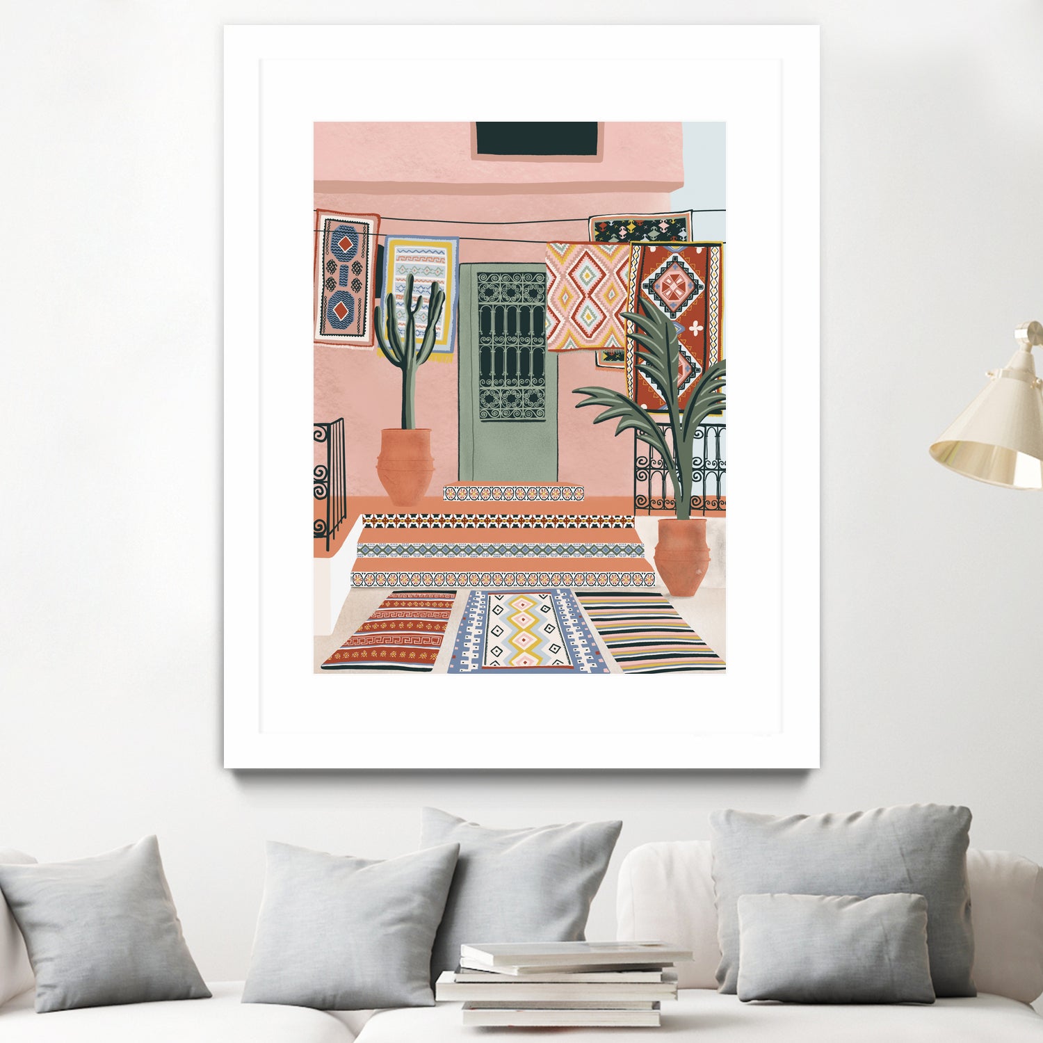 Moroccan Terrace by Ceyda on GIANT ART - illustration houseplant