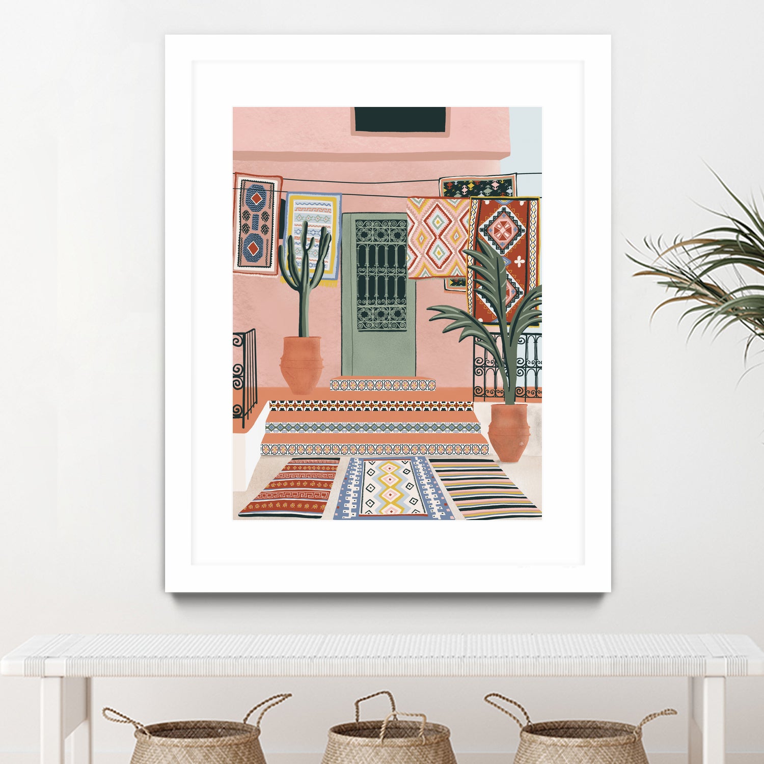Moroccan Terrace by Ceyda on GIANT ART - illustration houseplant