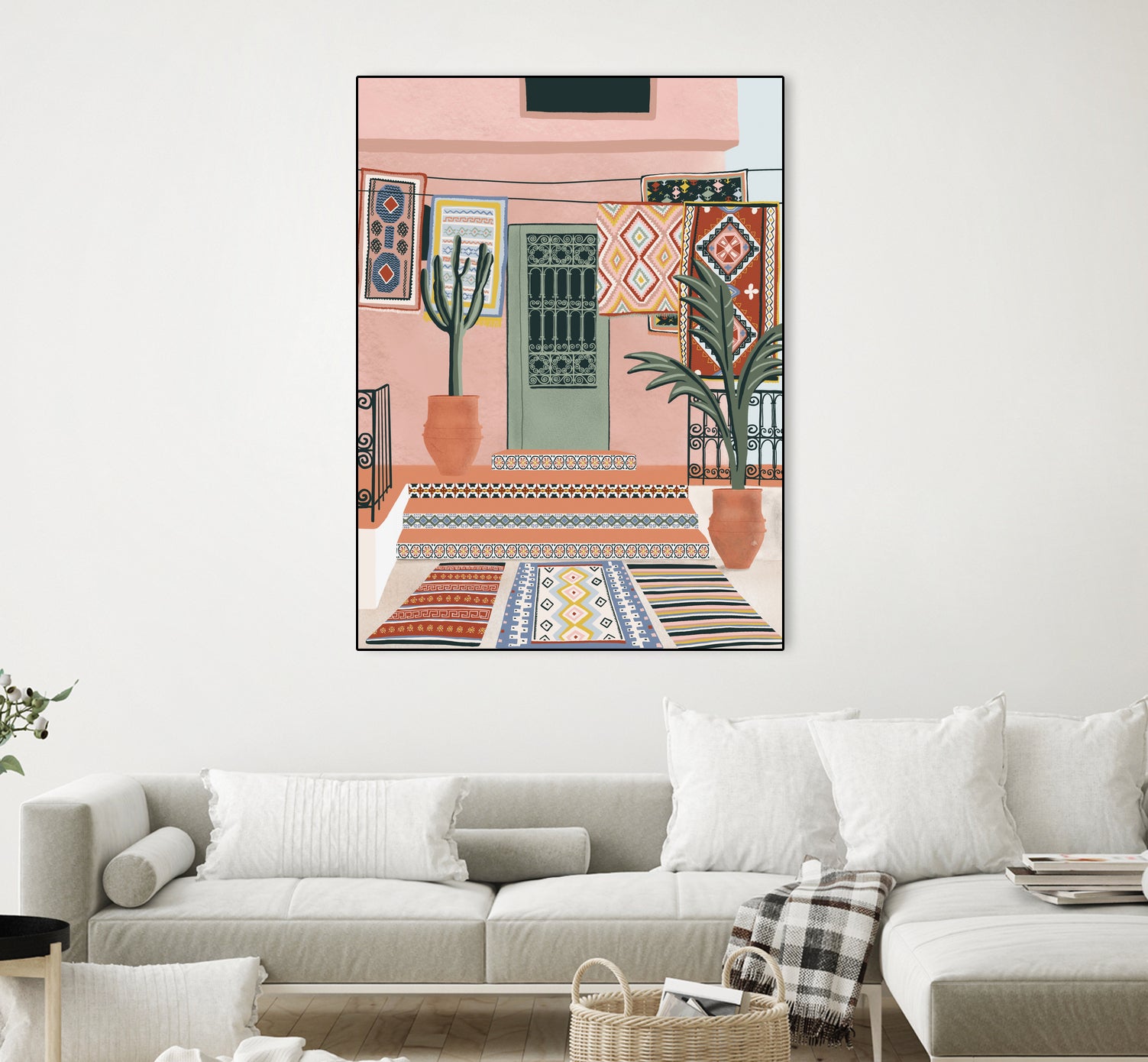 Moroccan Terrace by Ceyda on GIANT ART - illustration houseplant