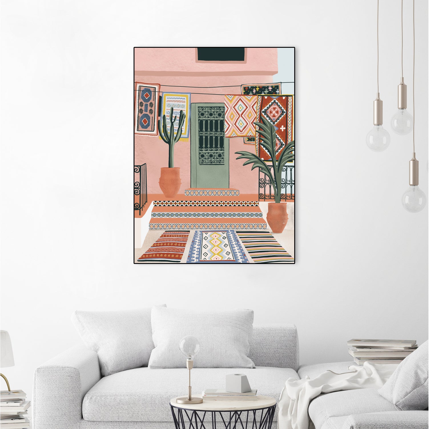 Moroccan Terrace by Ceyda on GIANT ART - illustration houseplant