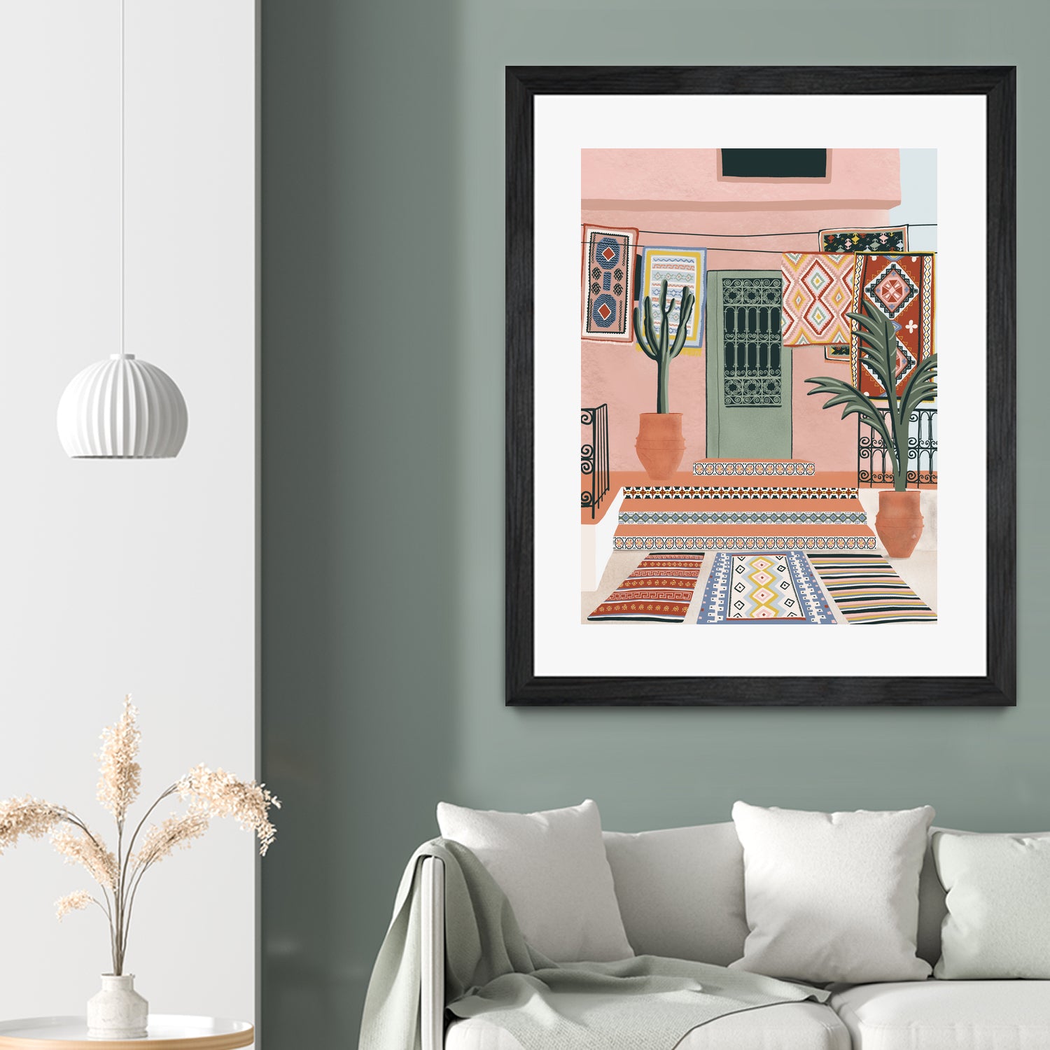 Moroccan Terrace by Ceyda on GIANT ART - illustration houseplant