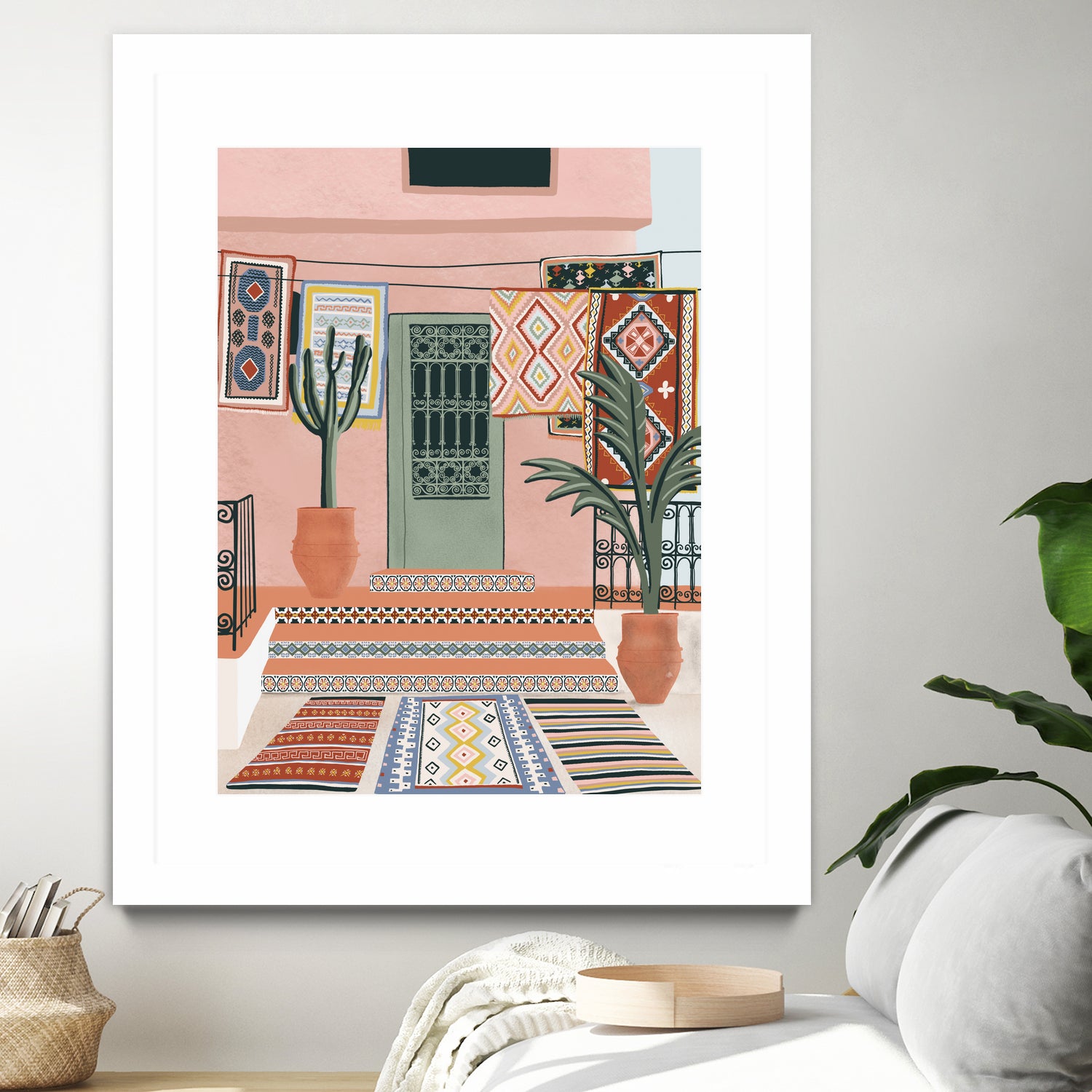 Moroccan Terrace by Ceyda on GIANT ART - illustration houseplant