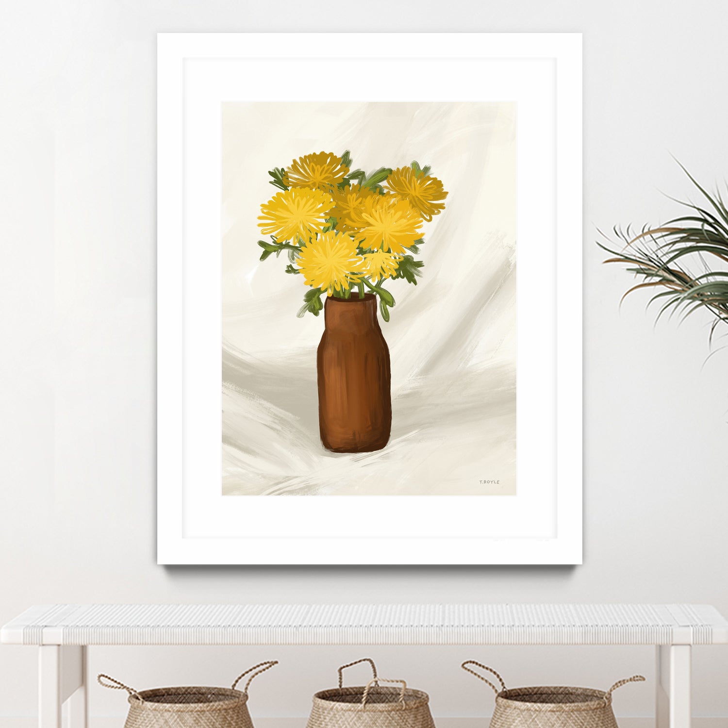 Vase of Flowers in Yellow by Tara on GIANT ART - royle