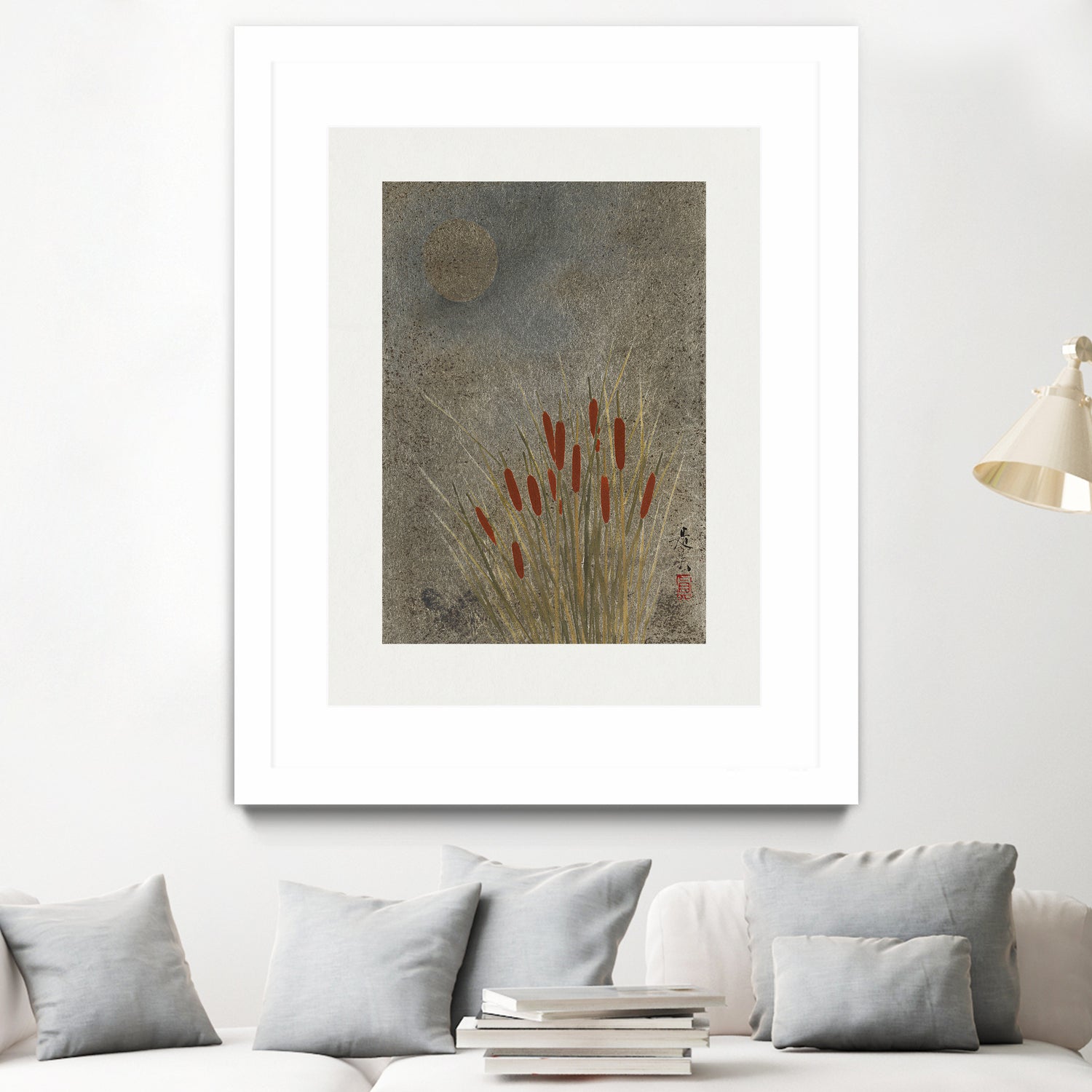 Japanese Grass Field At Night (1807a€“1891) by Shibata Zeshin on GIANT ART - 9449 illustration