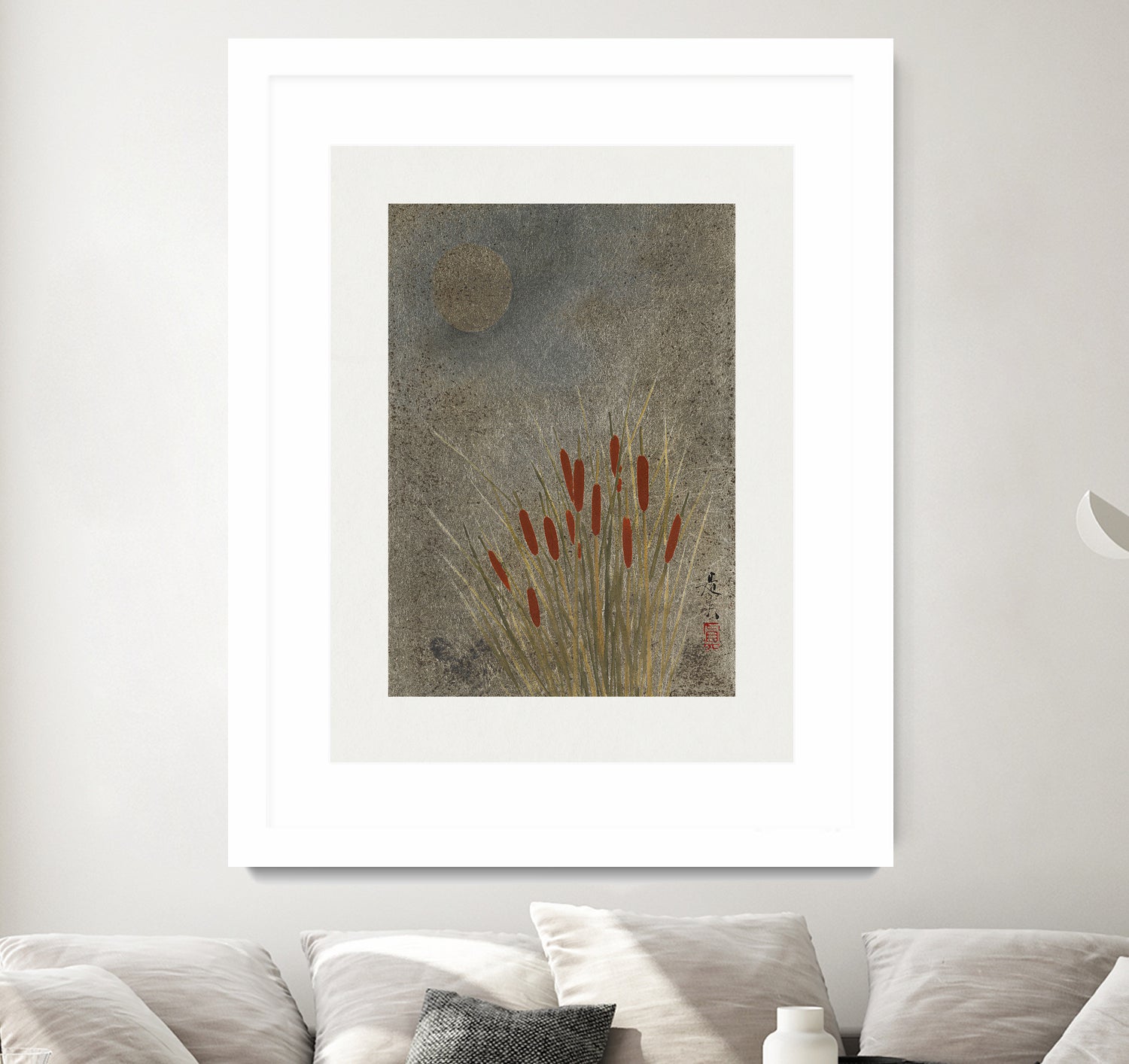 Japanese Grass Field At Night (1807a€“1891) by Shibata Zeshin on GIANT ART - 9449 illustration