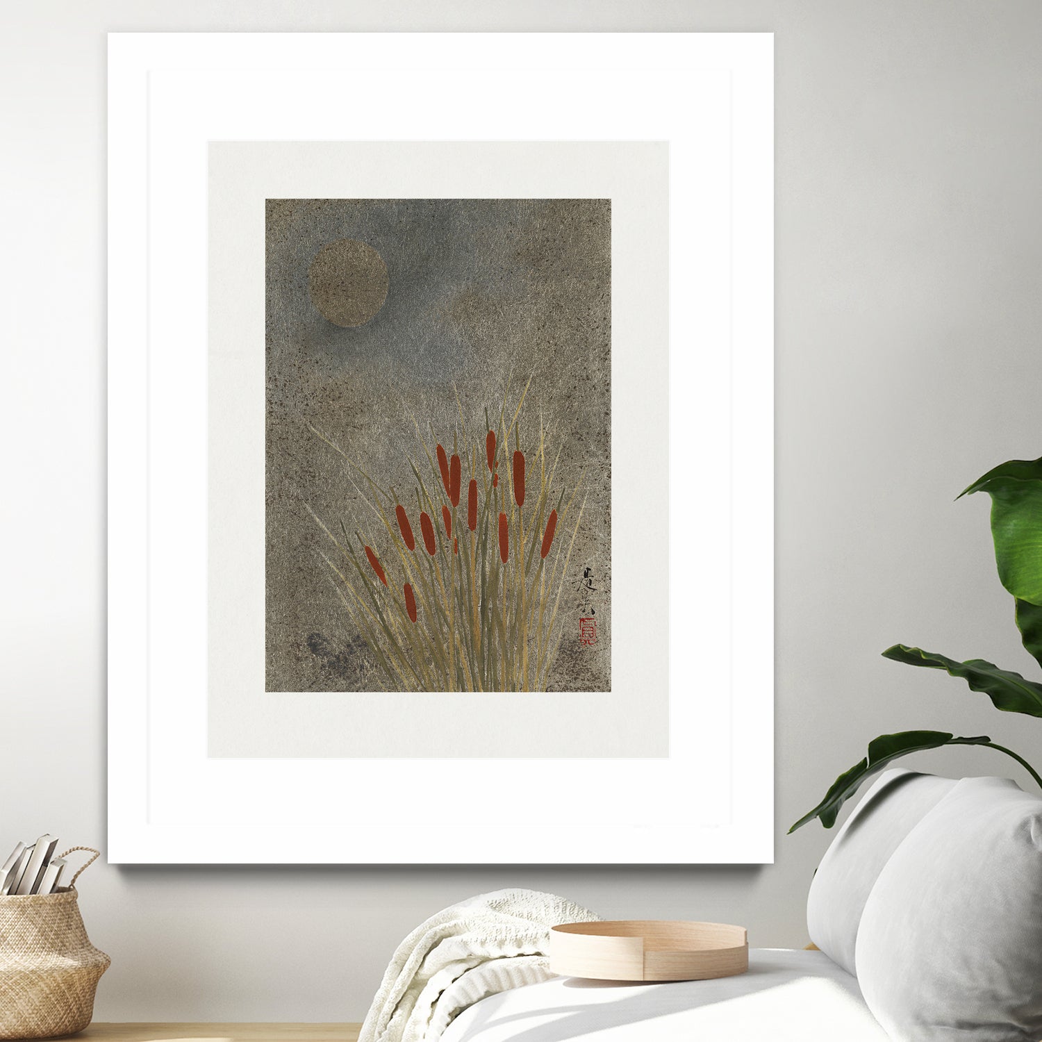 Japanese Grass Field At Night (1807a€“1891) by Shibata Zeshin on GIANT ART - 9449 illustration