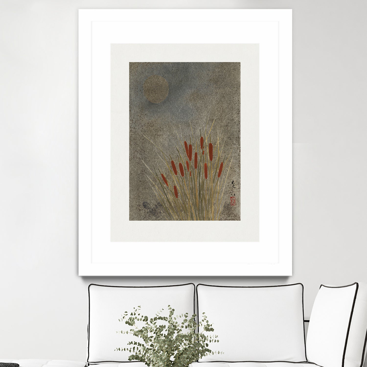 Japanese Grass Field At Night (1807a€“1891) by Shibata Zeshin on GIANT ART - 9449 illustration