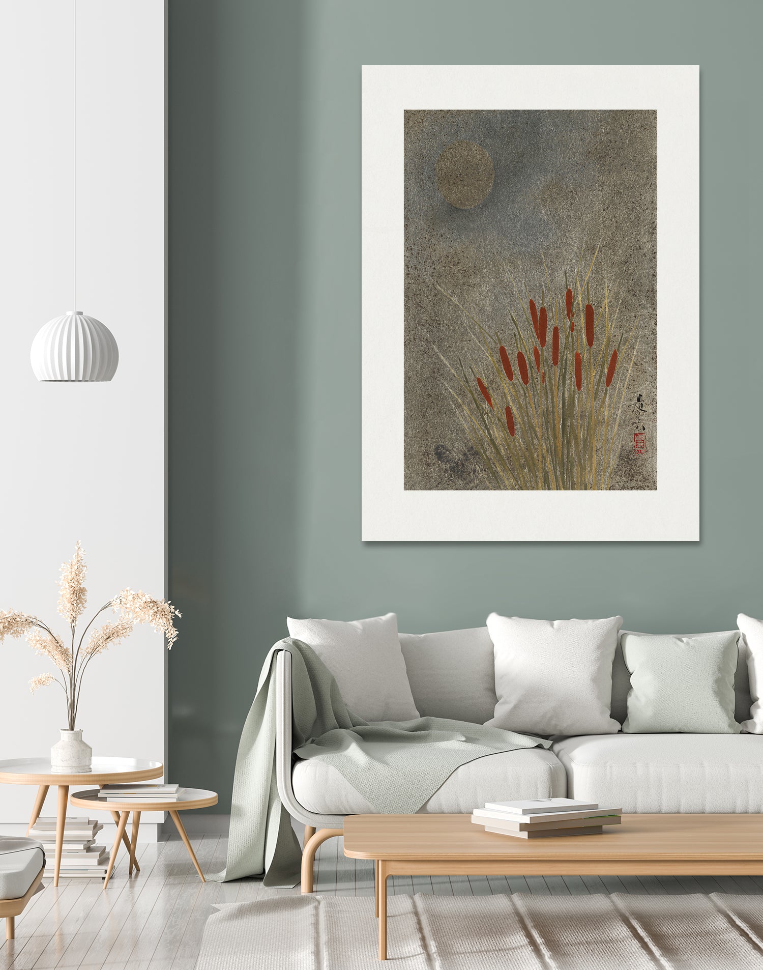 Japanese Grass Field At Night (1807a€“1891) by Shibata Zeshin on GIANT ART - 9449 illustration