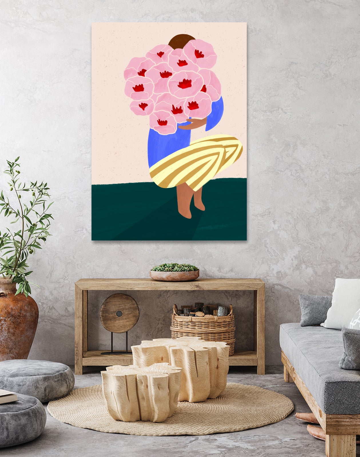 Bouquet of Flowers by Bea Muller on GIANT ART - flowers and plants drawing