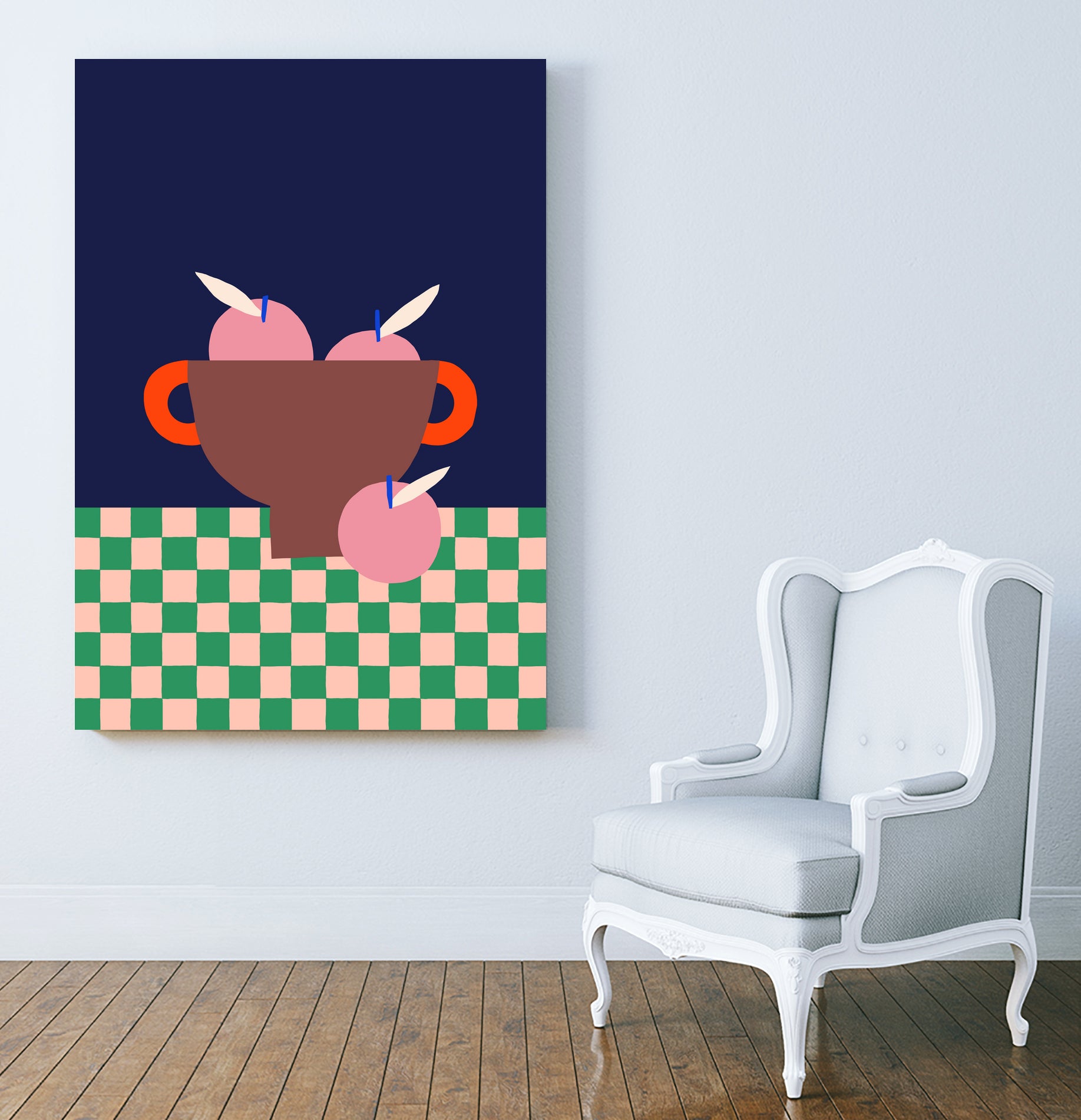 Fruit Bowl with Pink Apples by Maren Gross on GIANT ART - food and drinks clipart