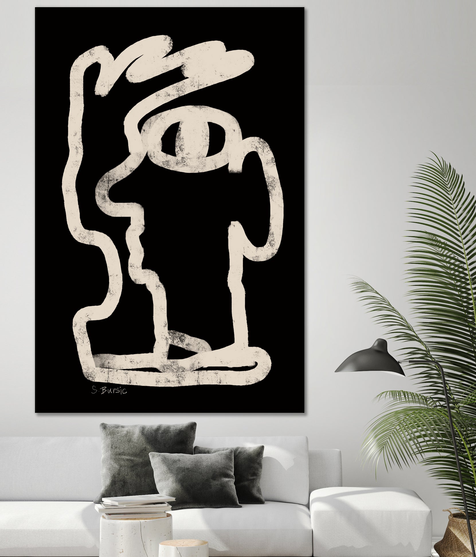 Face line art by Sharyn Bursic on GIANT ART - line art sketch