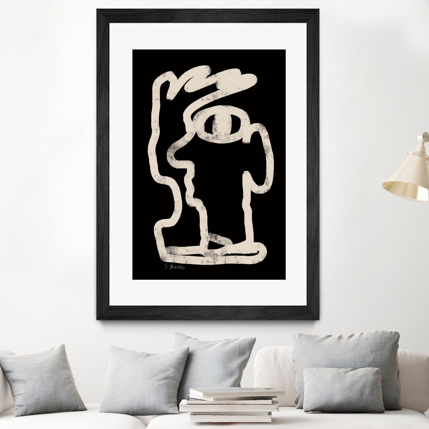 Face line art by Sharyn Bursic on GIANT ART - line art sketch