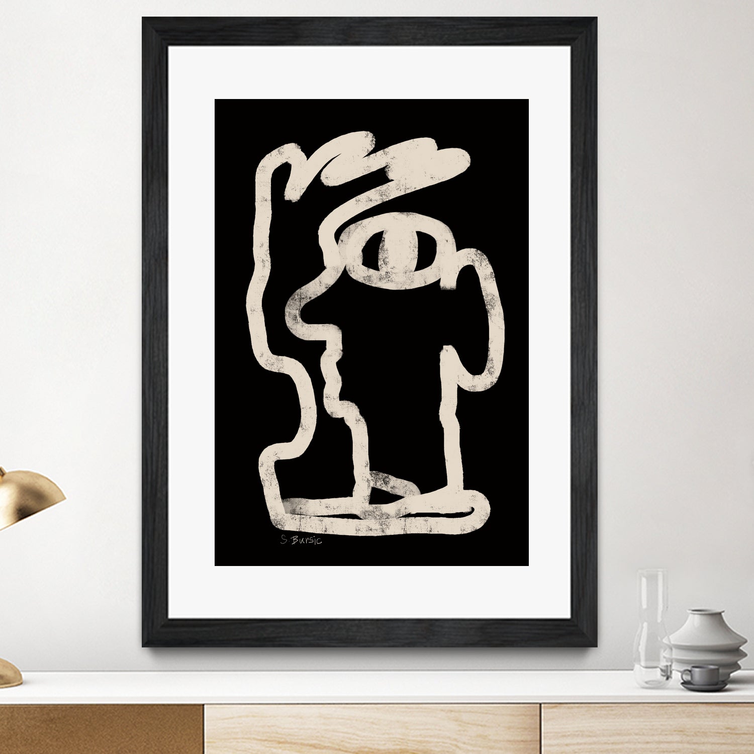 Face line art by Sharyn Bursic on GIANT ART - line art sketch