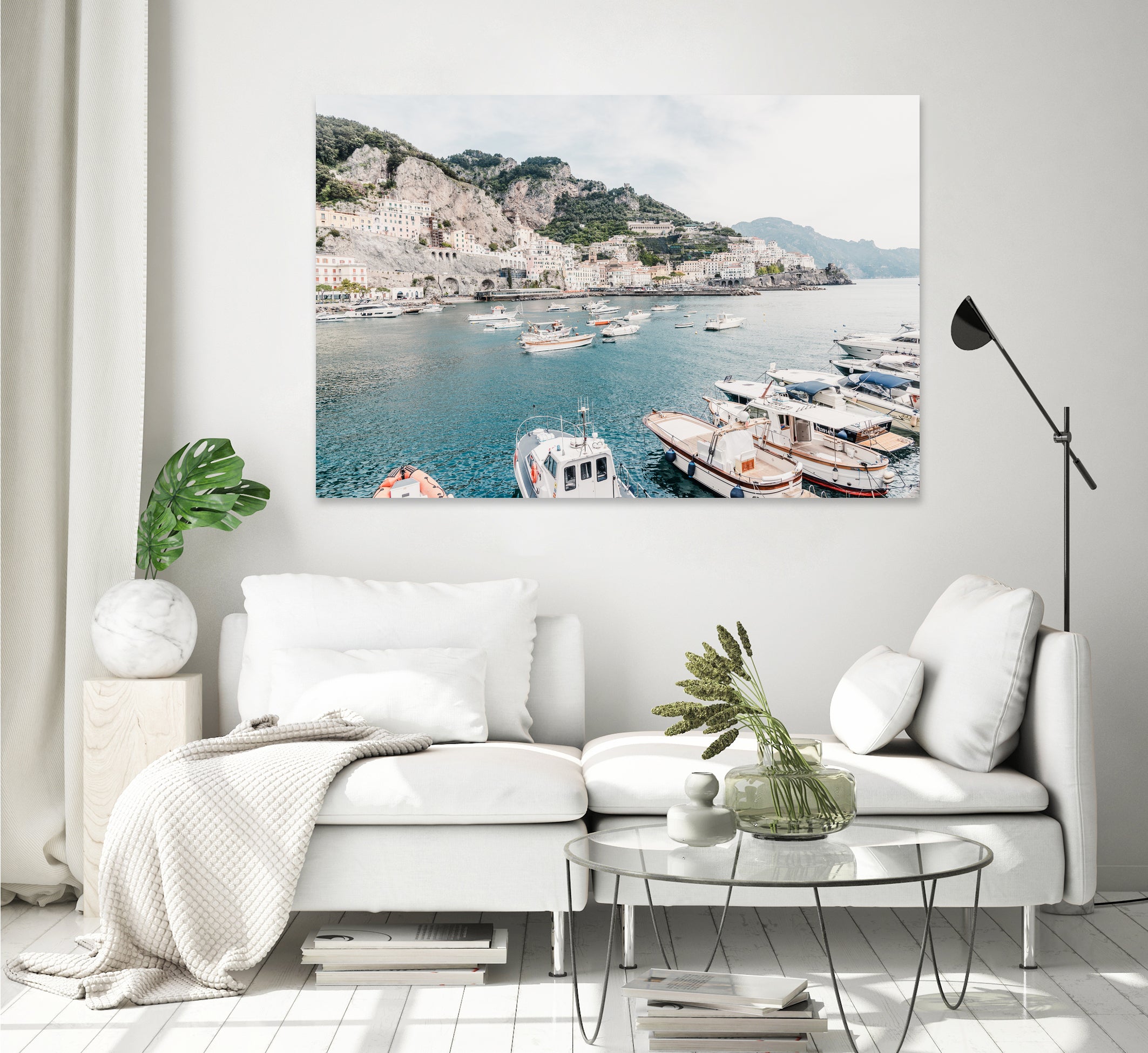Amalfi coast with boats #2 by Photolovers on GIANT ART - landscape harmony