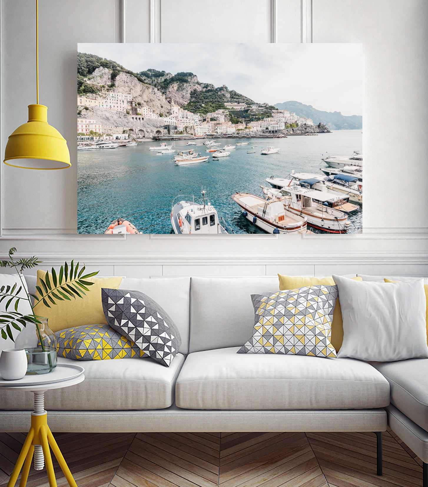 Amalfi coast with boats #2 by Photolovers on GIANT ART - landscape harmony