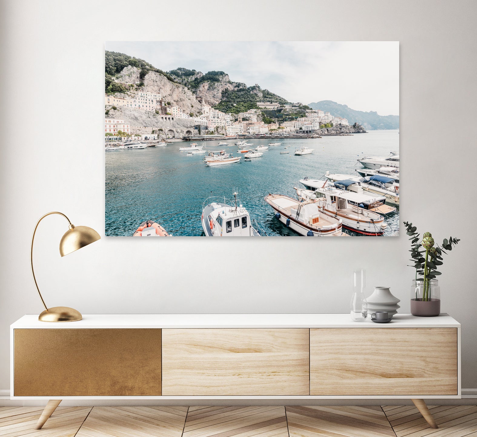 Amalfi coast with boats #2 by Photolovers on GIANT ART - landscape harmony