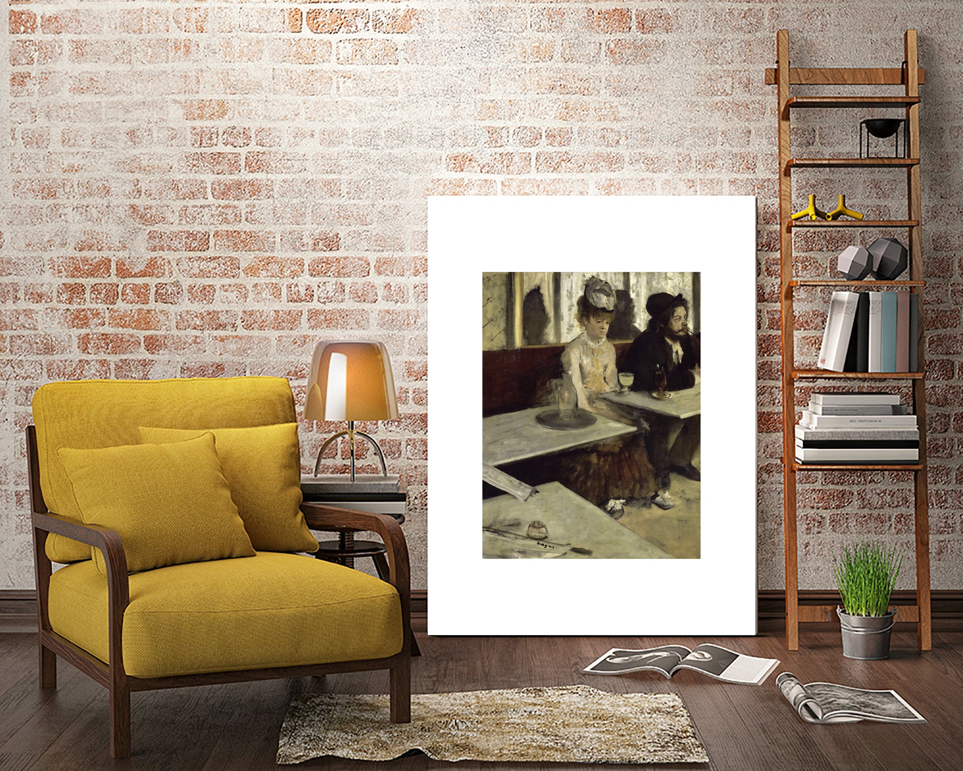 In a CafeI No.2 by Edgar Degas on GIANT ART - 5906 illustration