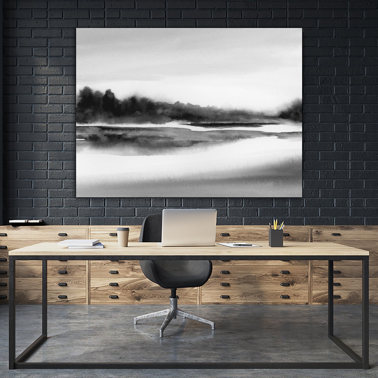 Riverstidei 32x40 by Rachel Elise on GIANT ART - black and white nature and landscapes black and white