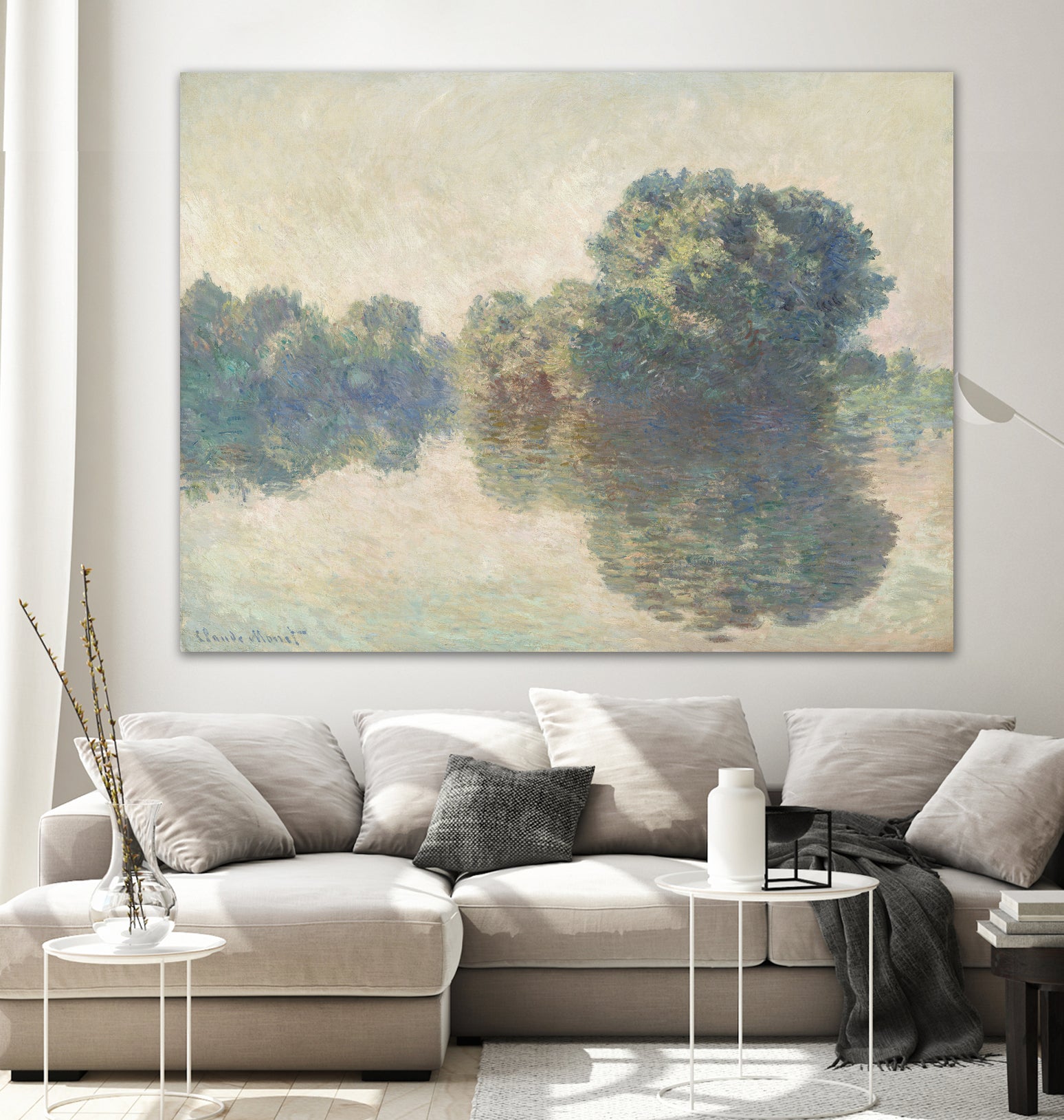 The Seine At Giverny (1897) by Claude Monet on GIANT ART - paintings painting