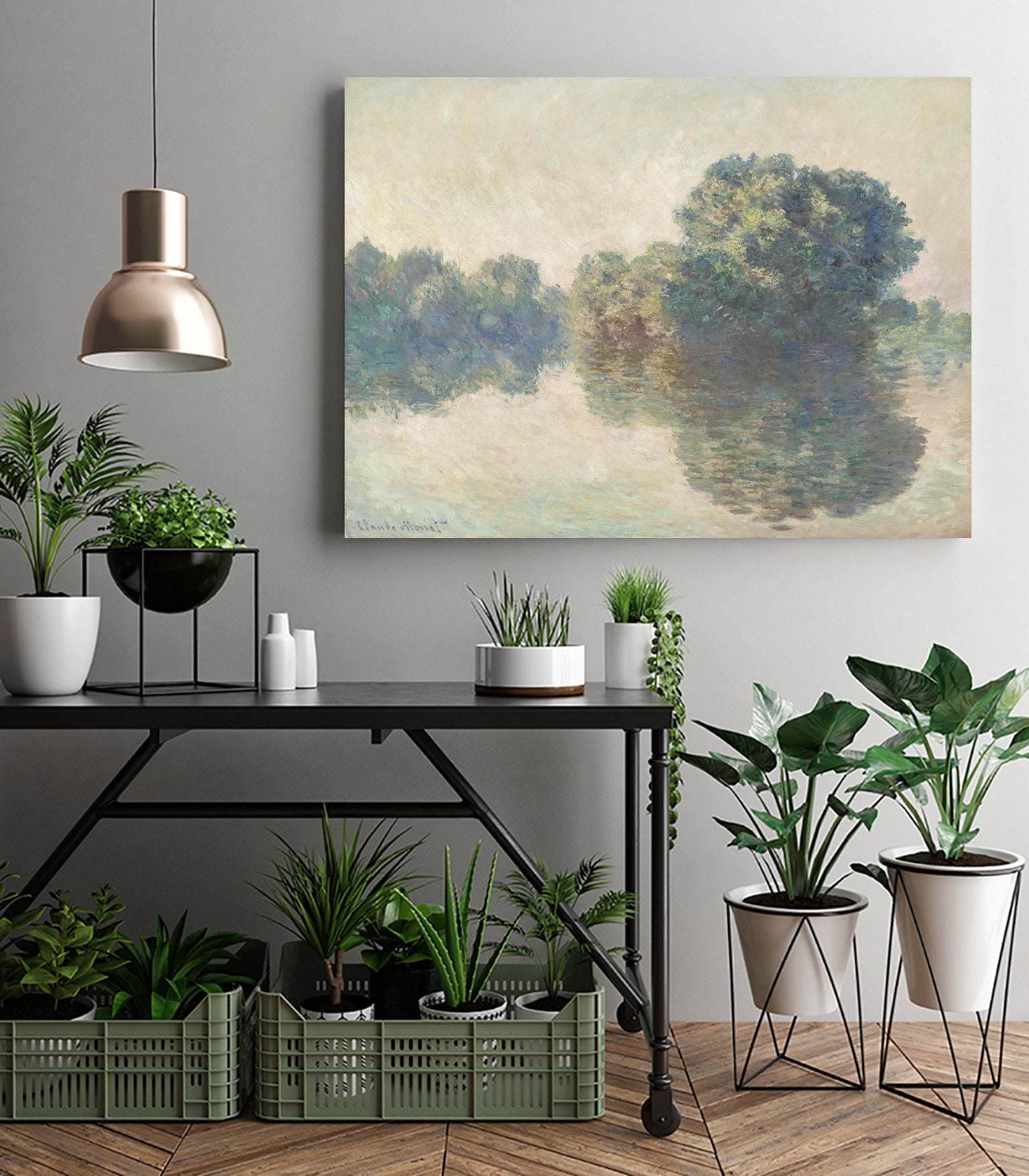 The Seine At Giverny (1897) by Claude Monet on GIANT ART - paintings painting